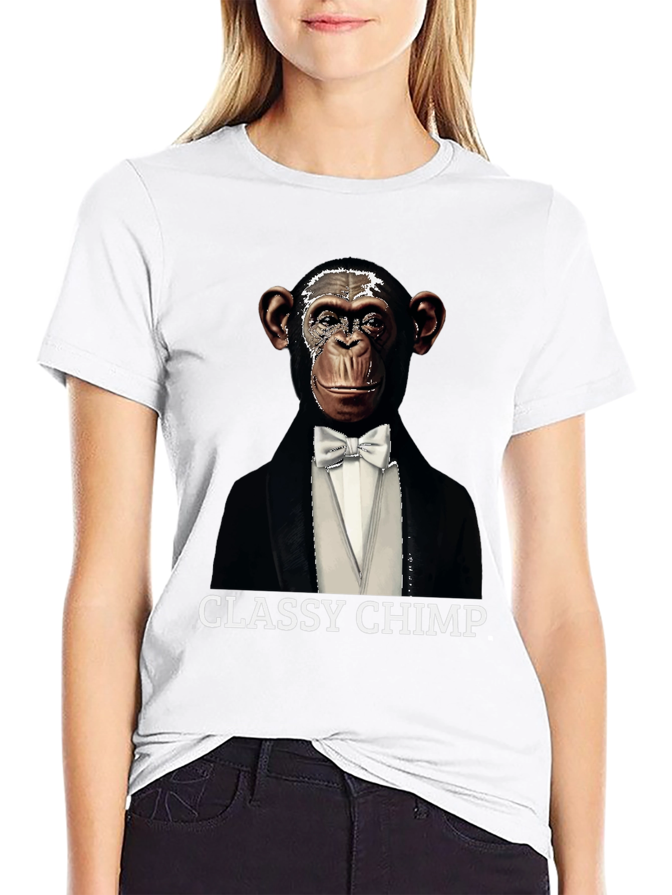 Classy Chimp Graphic Tee - Novelty Tuxedo T-Shirt