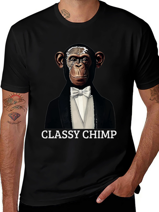 Classy Chimp Graphic Tee - Novelty Tuxedo T-Shirt