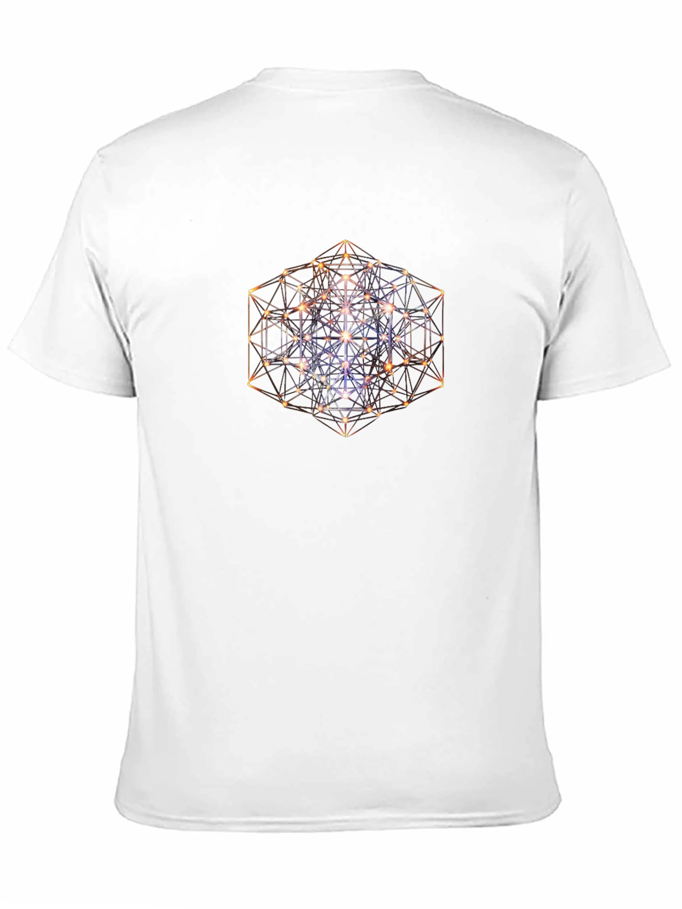 Geometric Cube Print Black T-Shirt