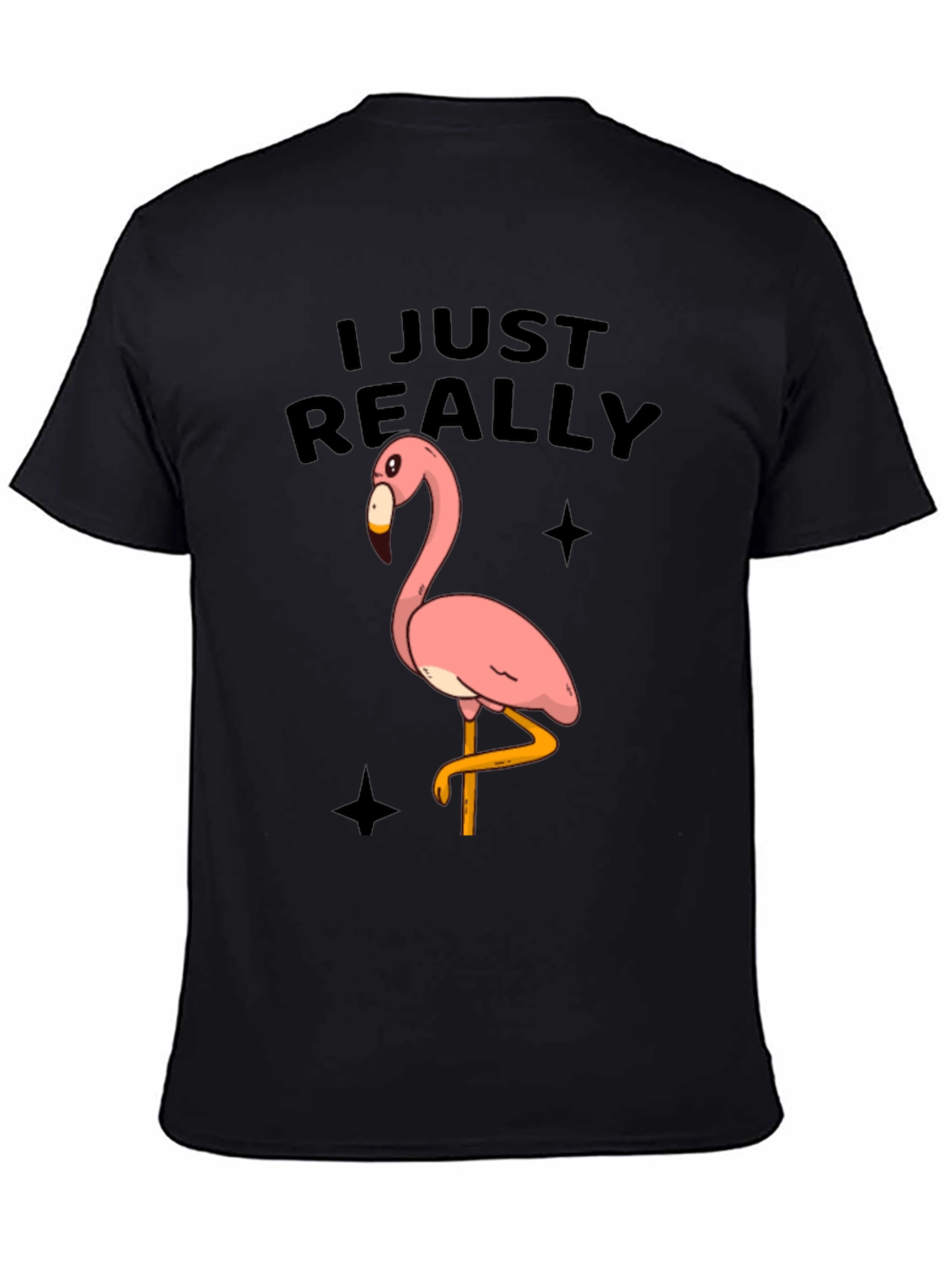 Funny Flamingo Graphic Tee - Just Really Love Flamingos