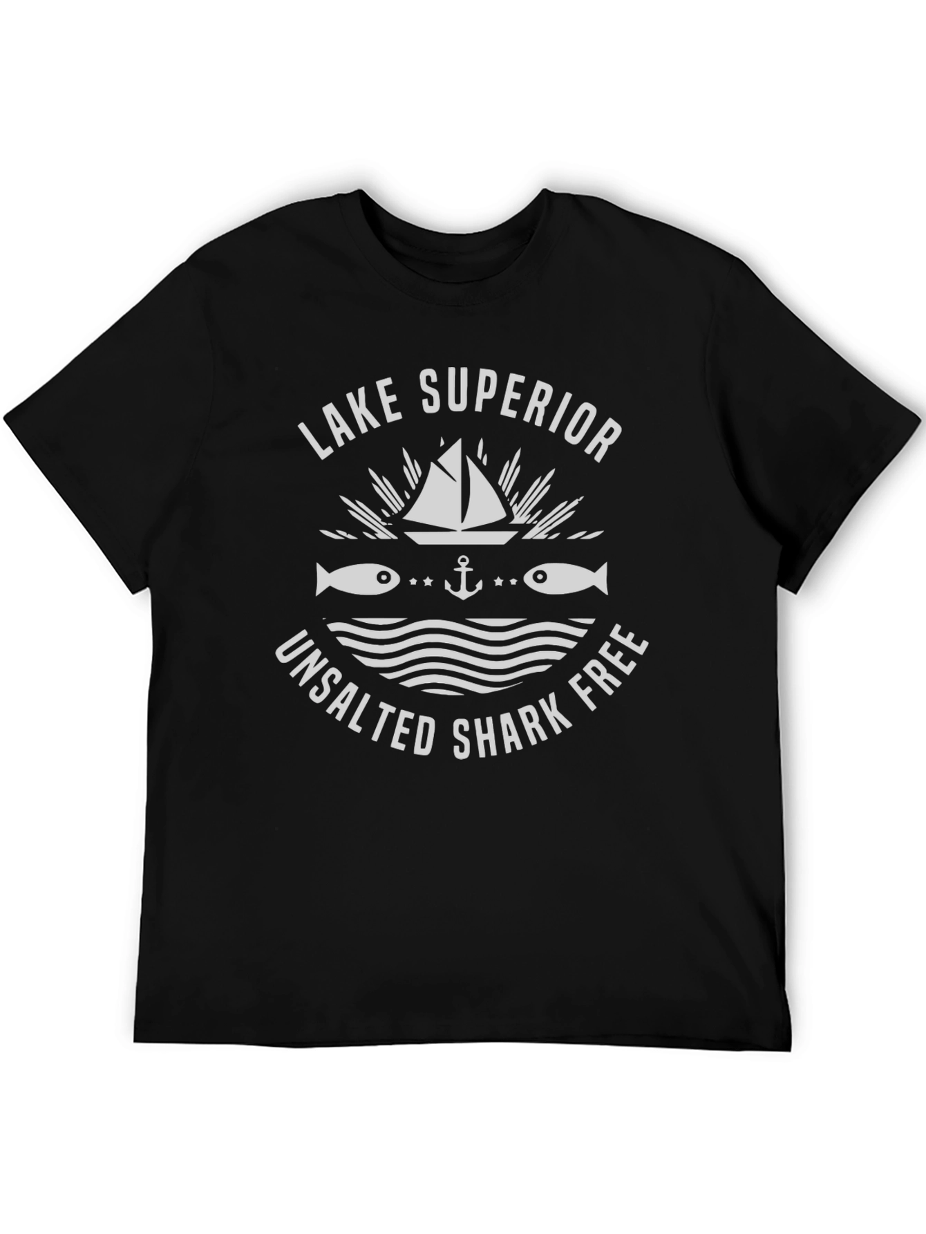 Lake Superior Unsalted Shark Free Graphic Tee