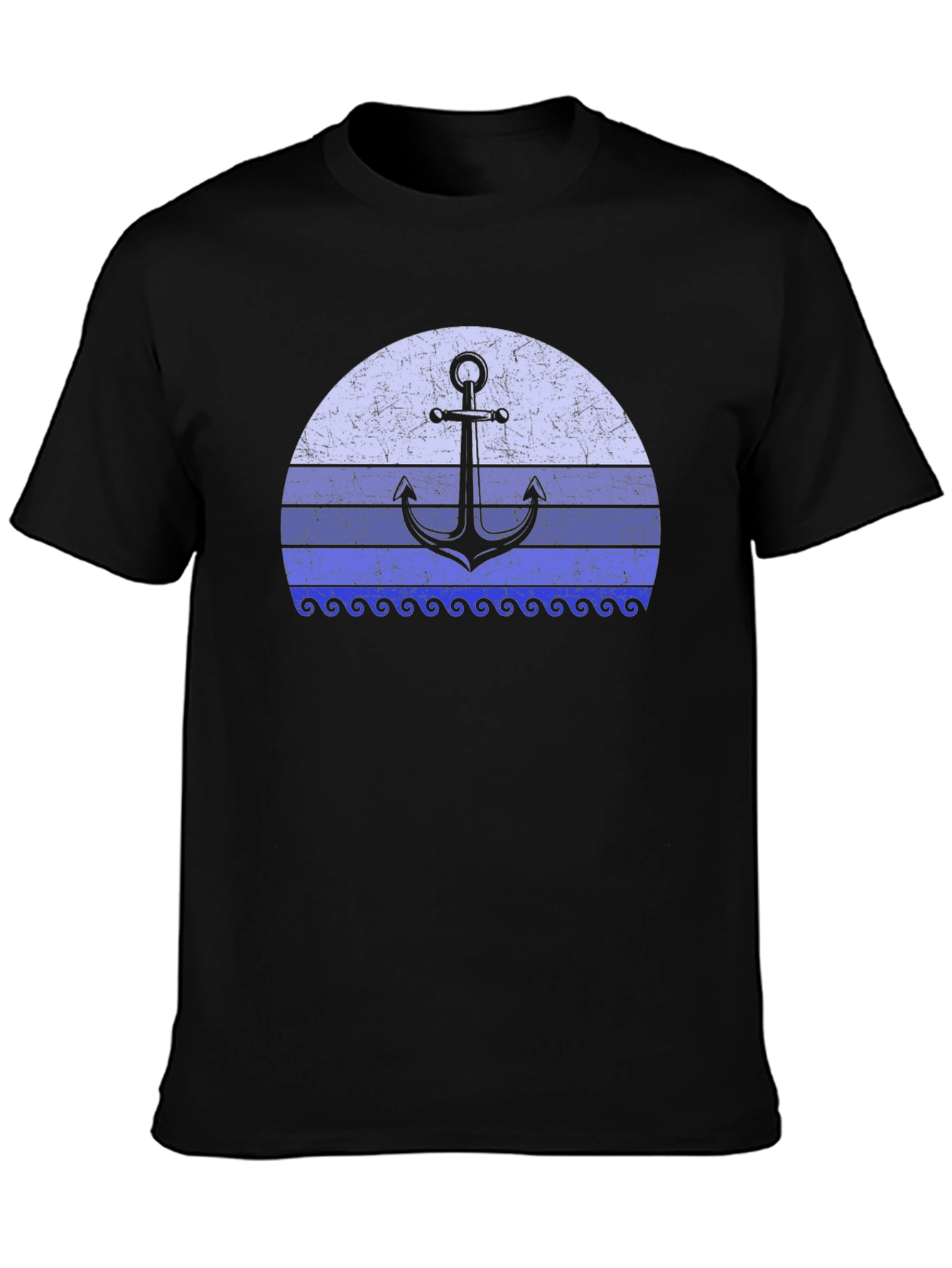 Nautical Anchor Sunset Graphic Tee
