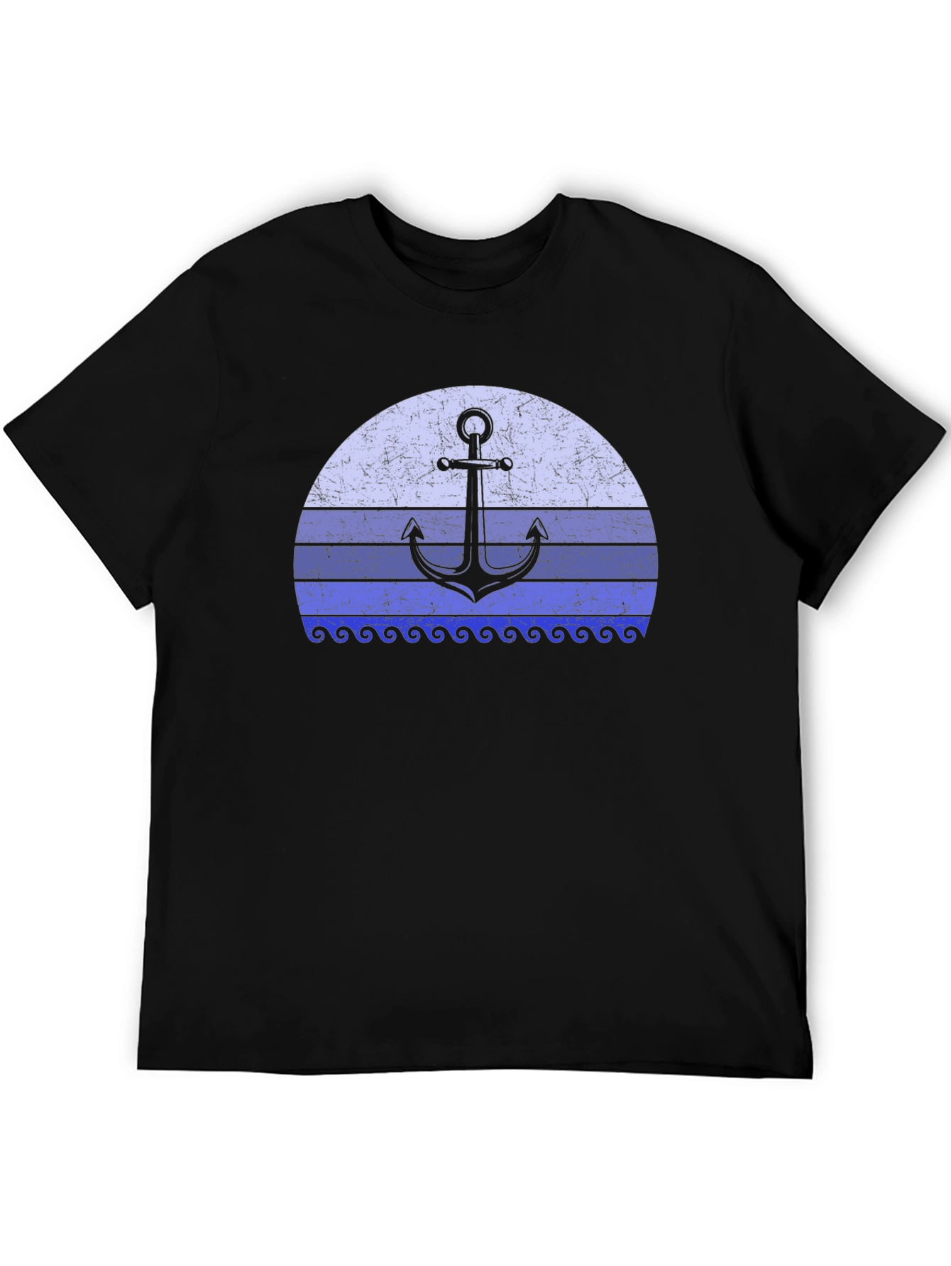 Nautical Anchor Sunset Graphic Tee