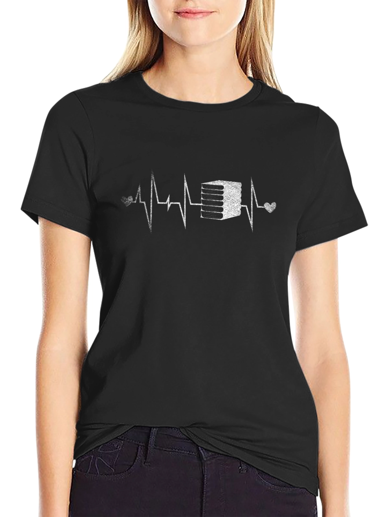 Book Lover Heartbeat T-Shirt