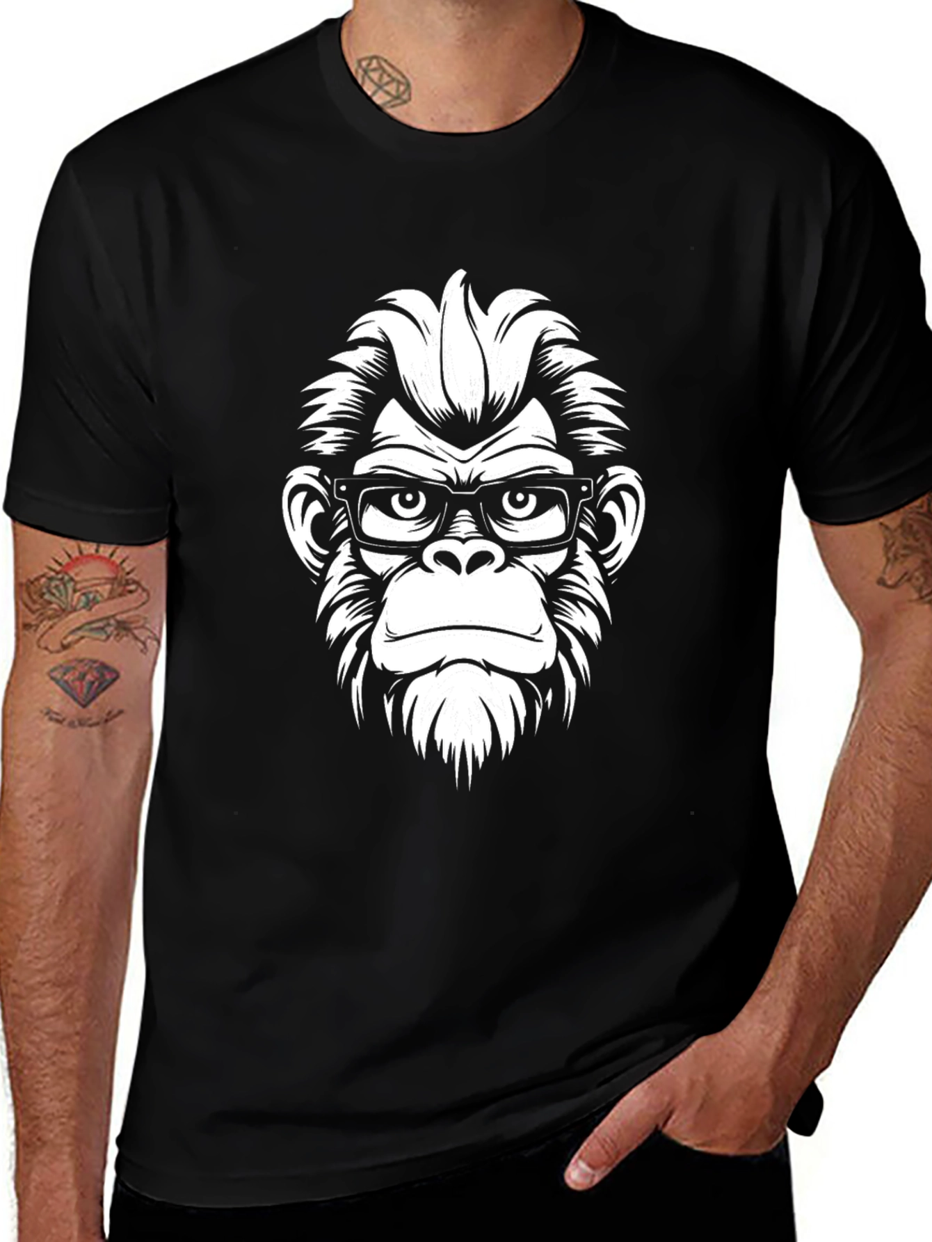 Cool Ape Graphic Tee - Black