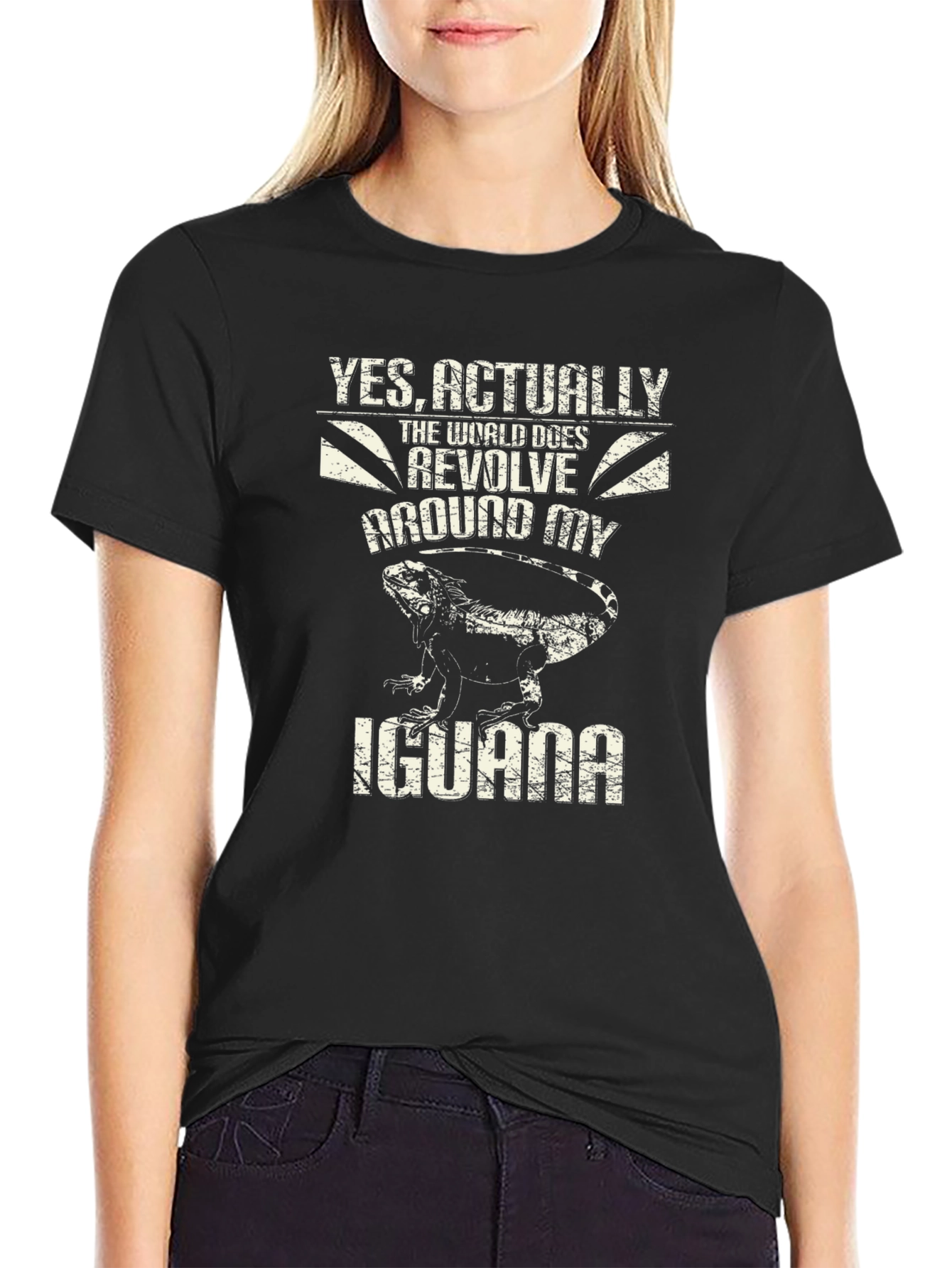 Iguana T-Shirt - World Revolves Around My Iguana