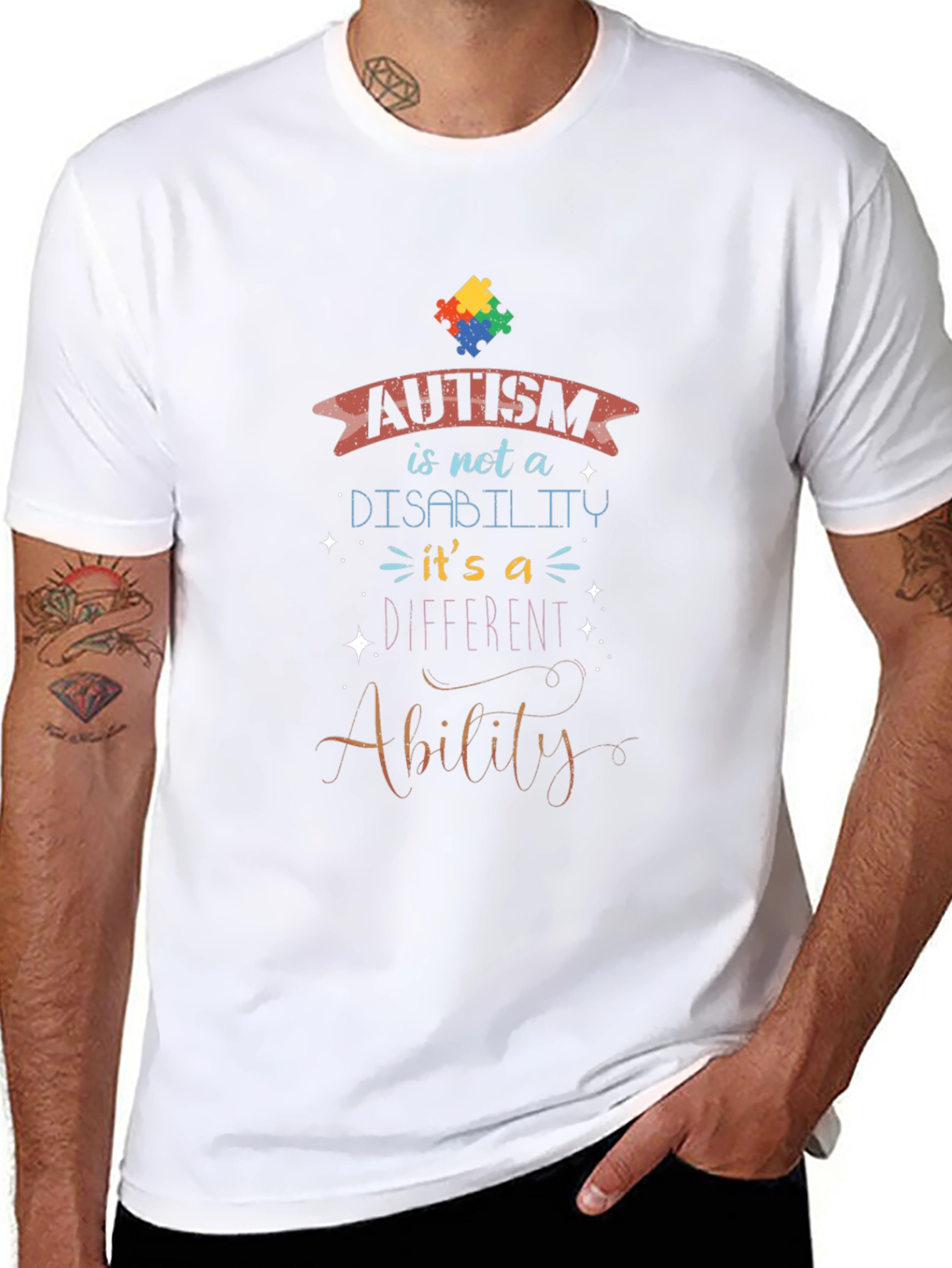 Autism Awareness T-Shirt - Ability Not Disability