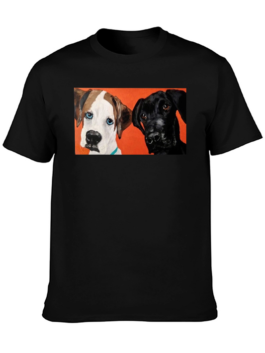 Dog Portrait Black T-Shirt