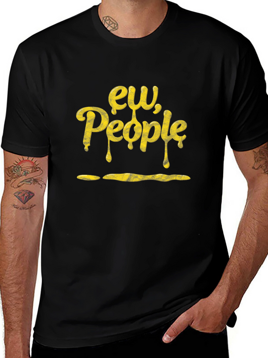 Ew People Graphic Tee - Black Cotton T-Shirt