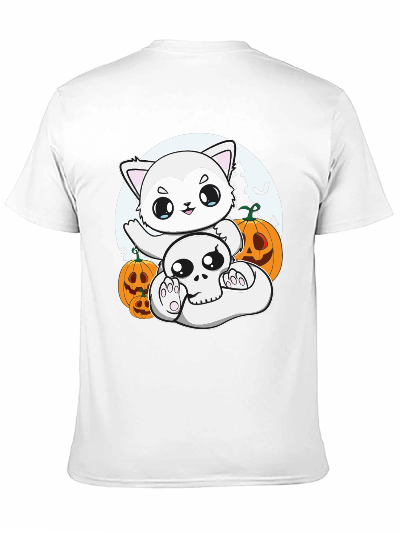 Halloween Cat & Skull T-Shirt