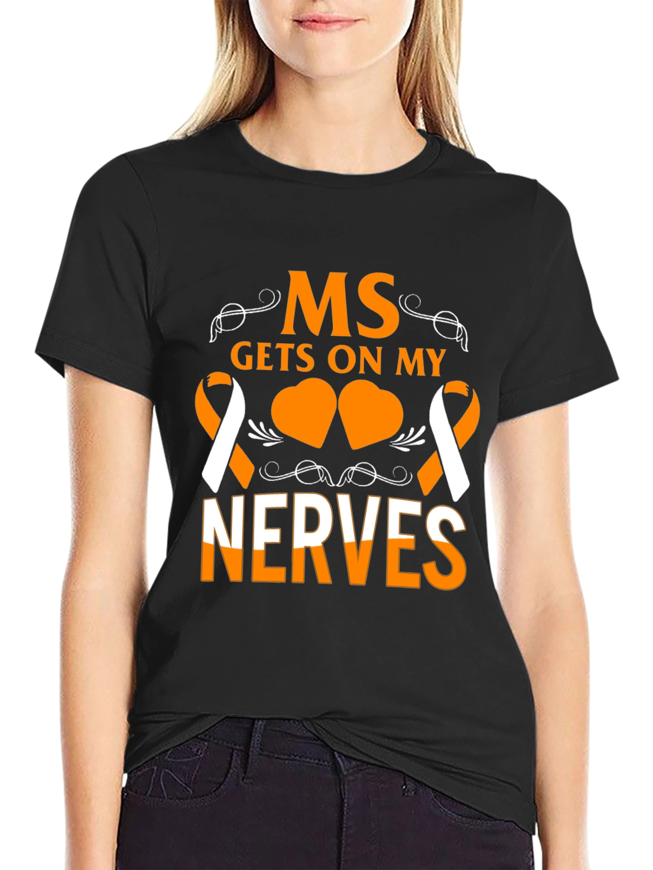 MS Gets On My Nerves Awareness T-Shirt