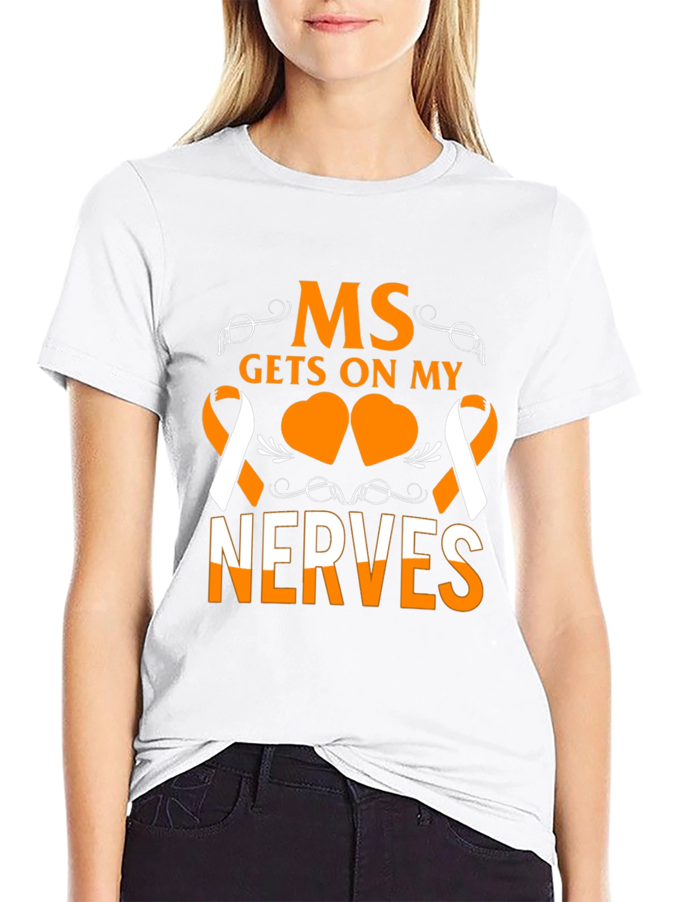 MS Gets On My Nerves Awareness T-Shirt
