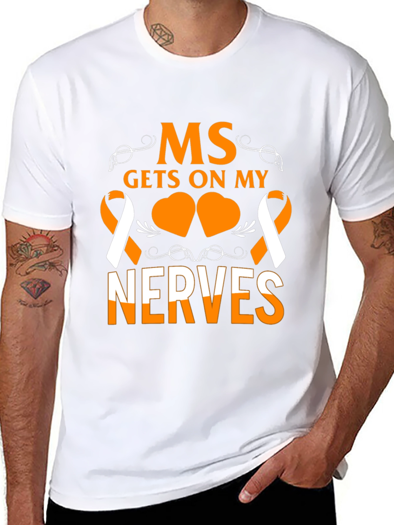 MS Gets On My Nerves Awareness T-Shirt