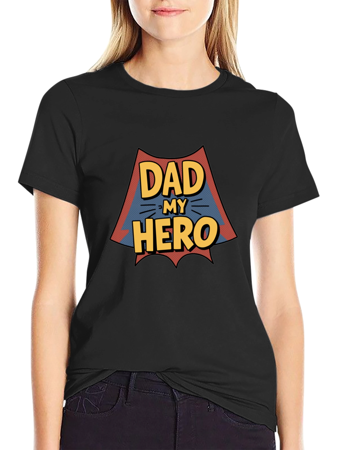 Dad My Hero Graphic Print T-Shirt