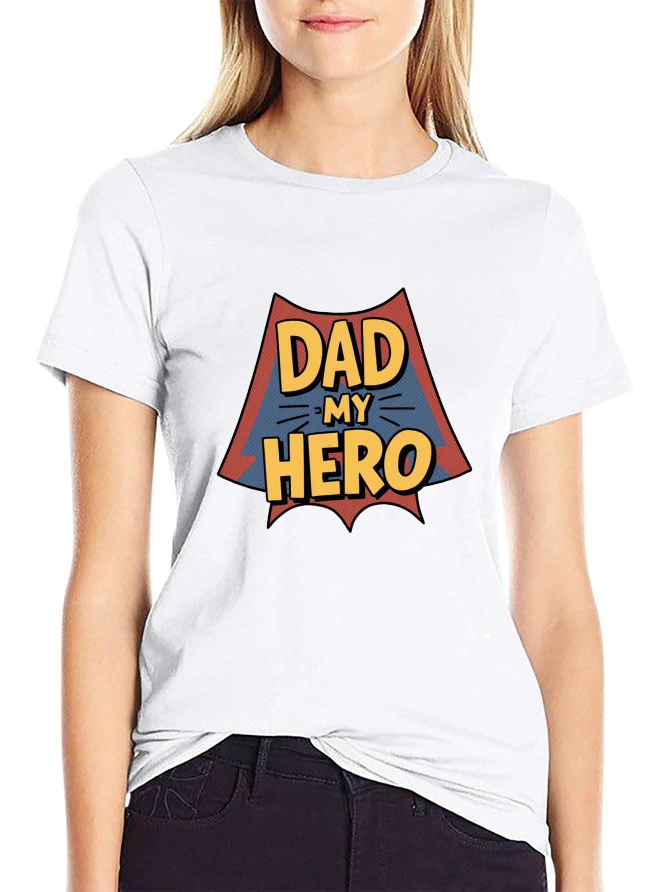 Dad My Hero Graphic Print T-Shirt