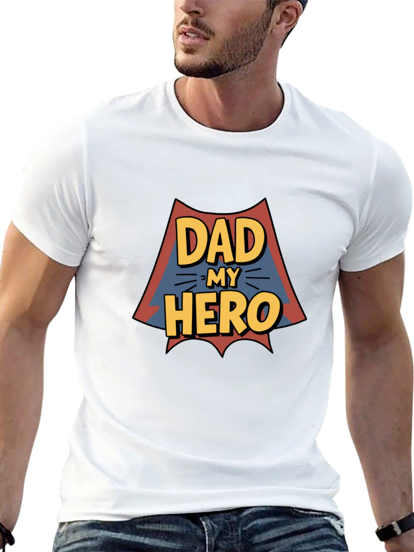 Dad My Hero Graphic Print T-Shirt