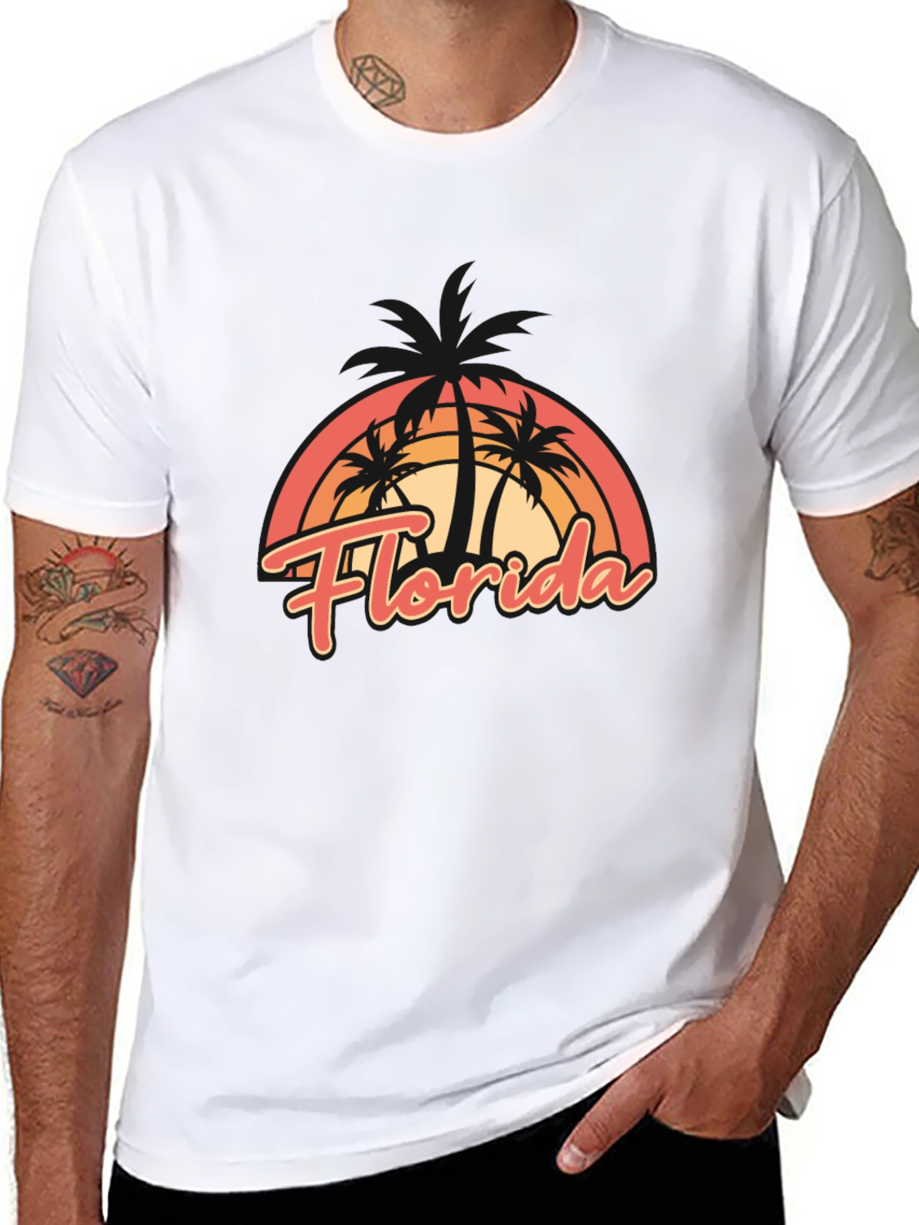 Florida Palm Trees T-Shirt - Retro Style