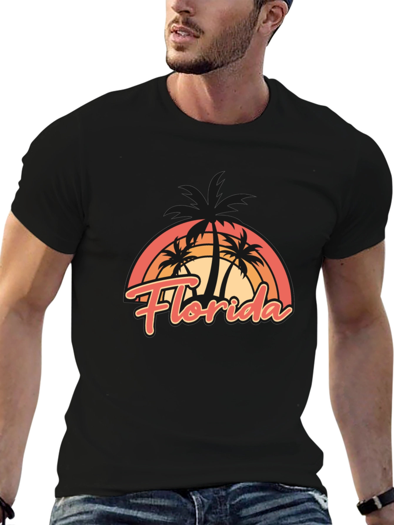 Florida Palm Trees T-Shirt - Retro Style