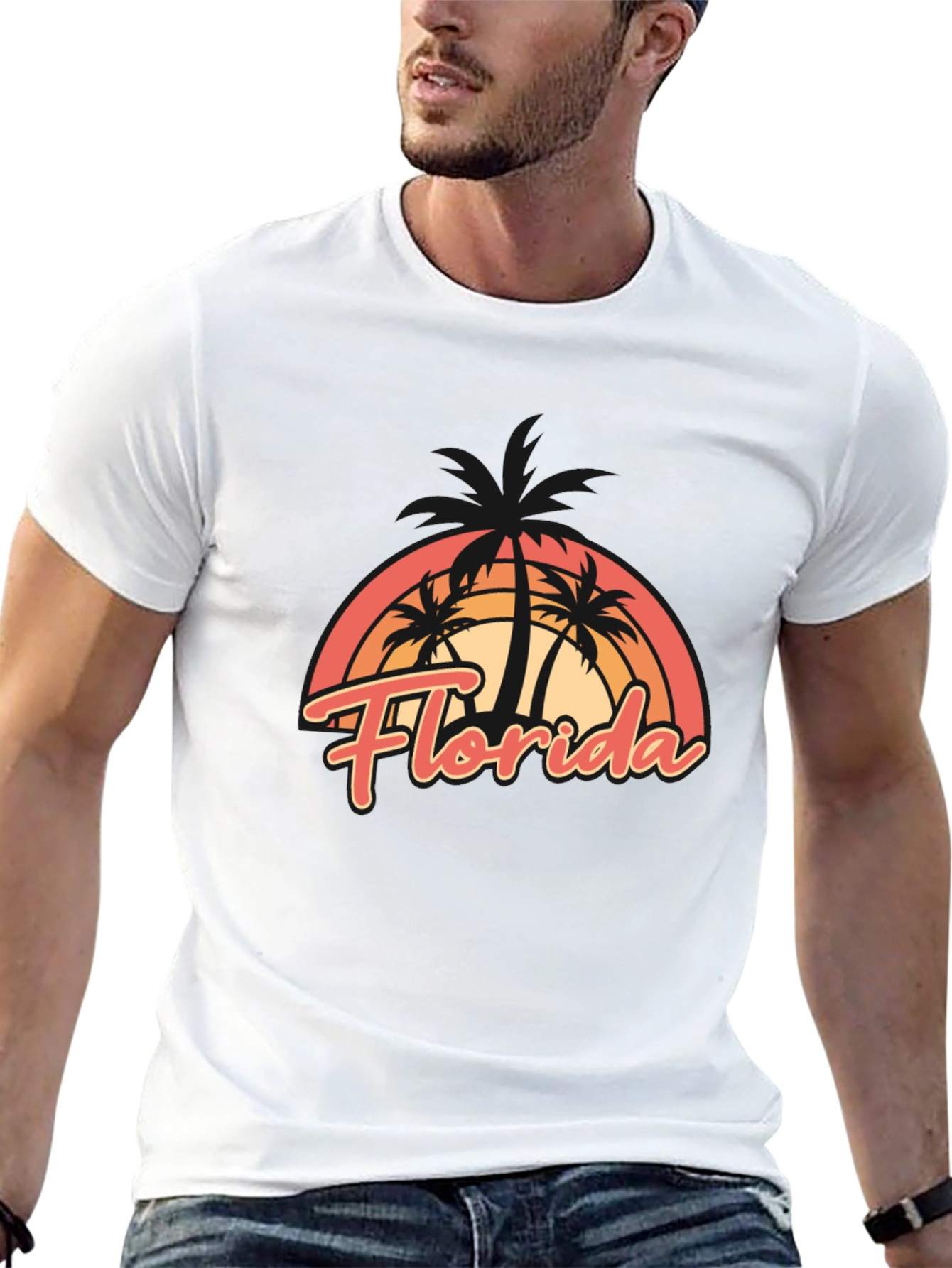 Florida Palm Trees T-Shirt - Retro Style