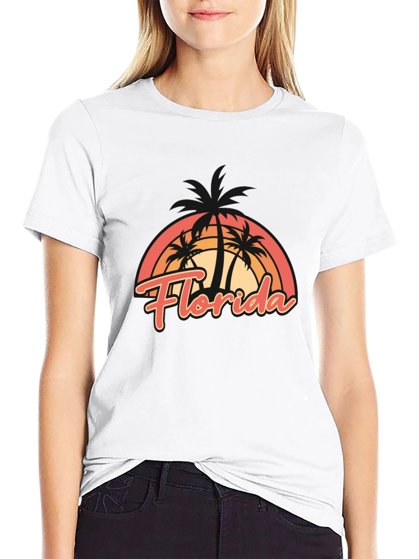 Florida Palm Trees T-Shirt - Retro Style