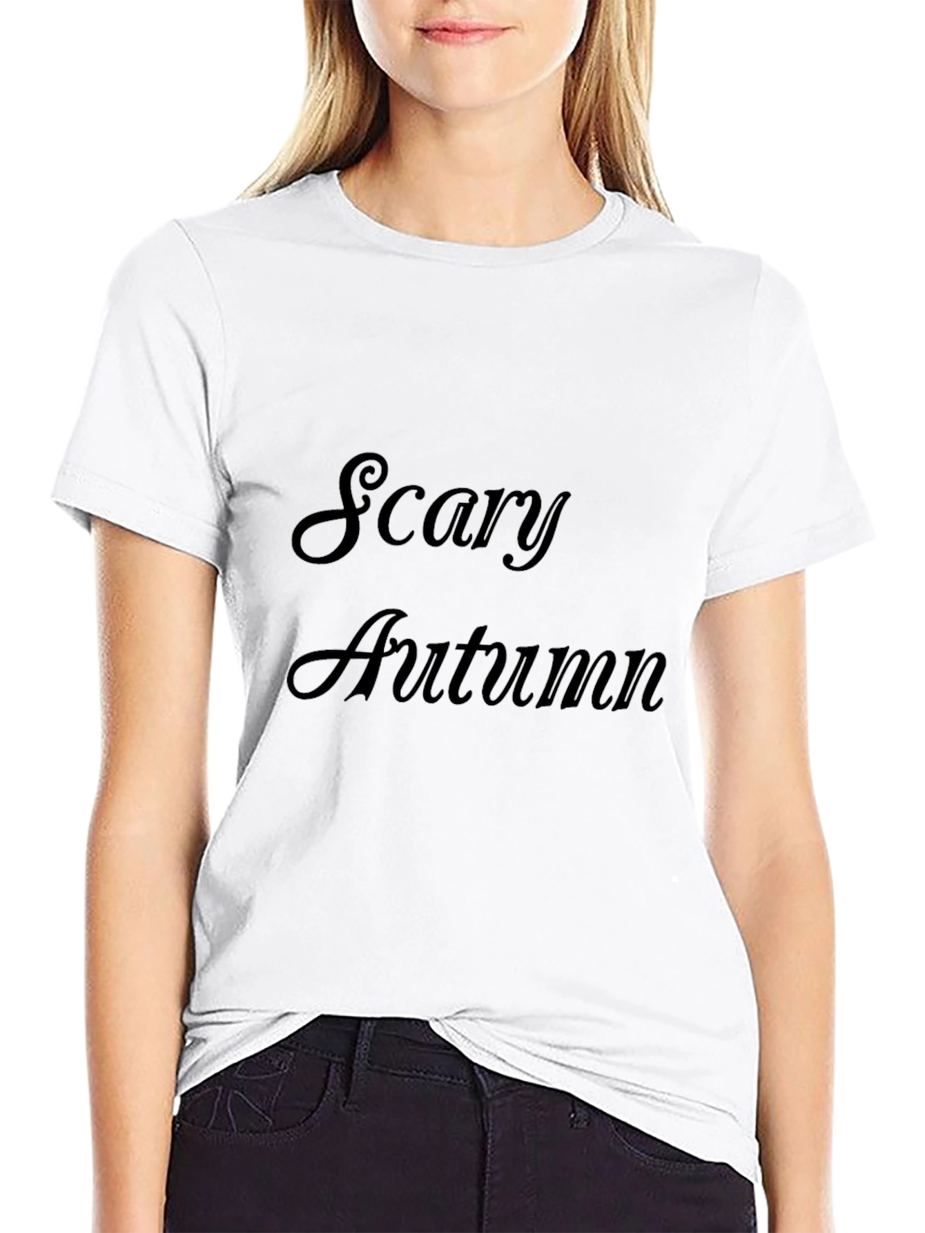 Scary Autumn Black Graphic Tee
