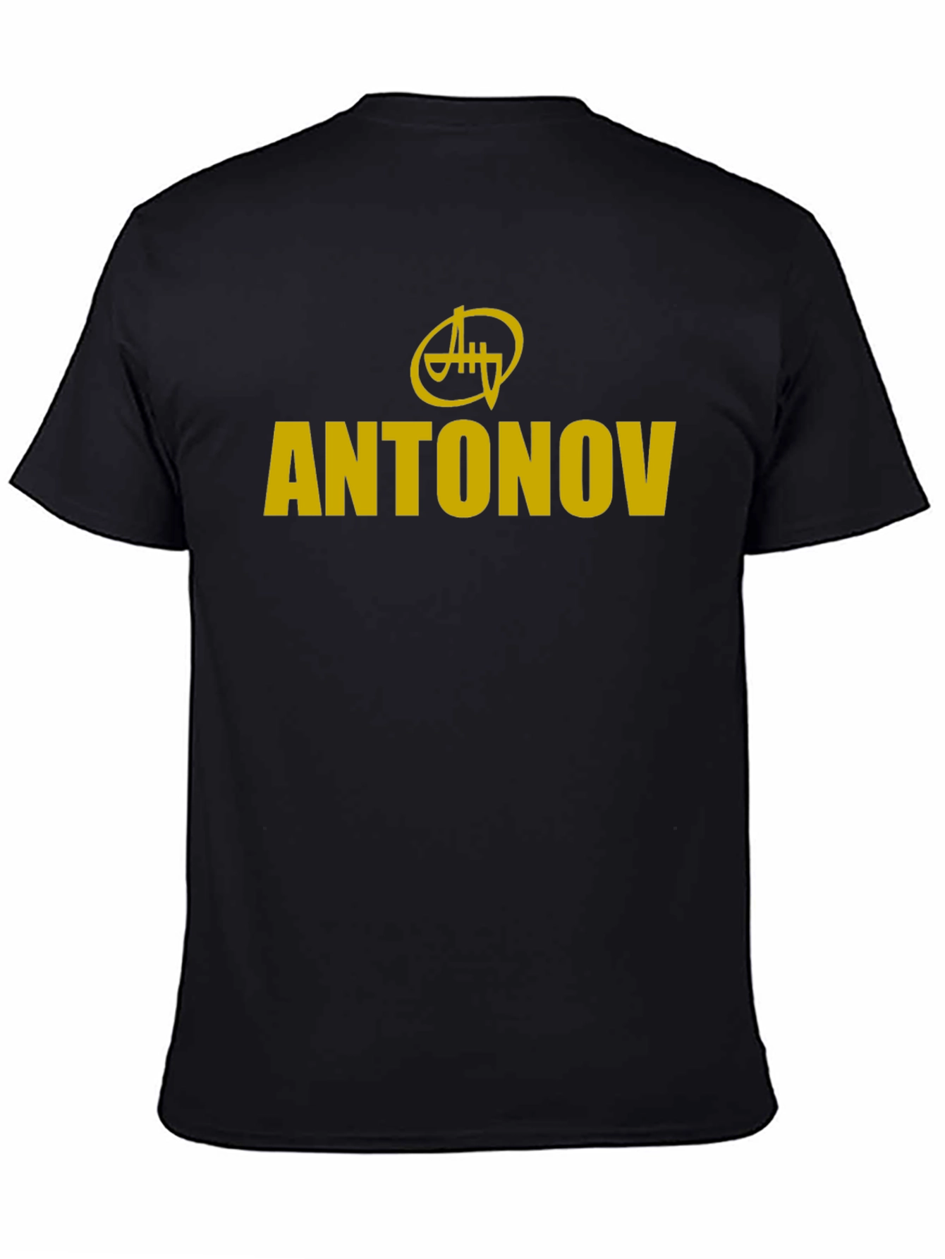 Antonov Graphic Tee - Black Crew Neck T-Shirt