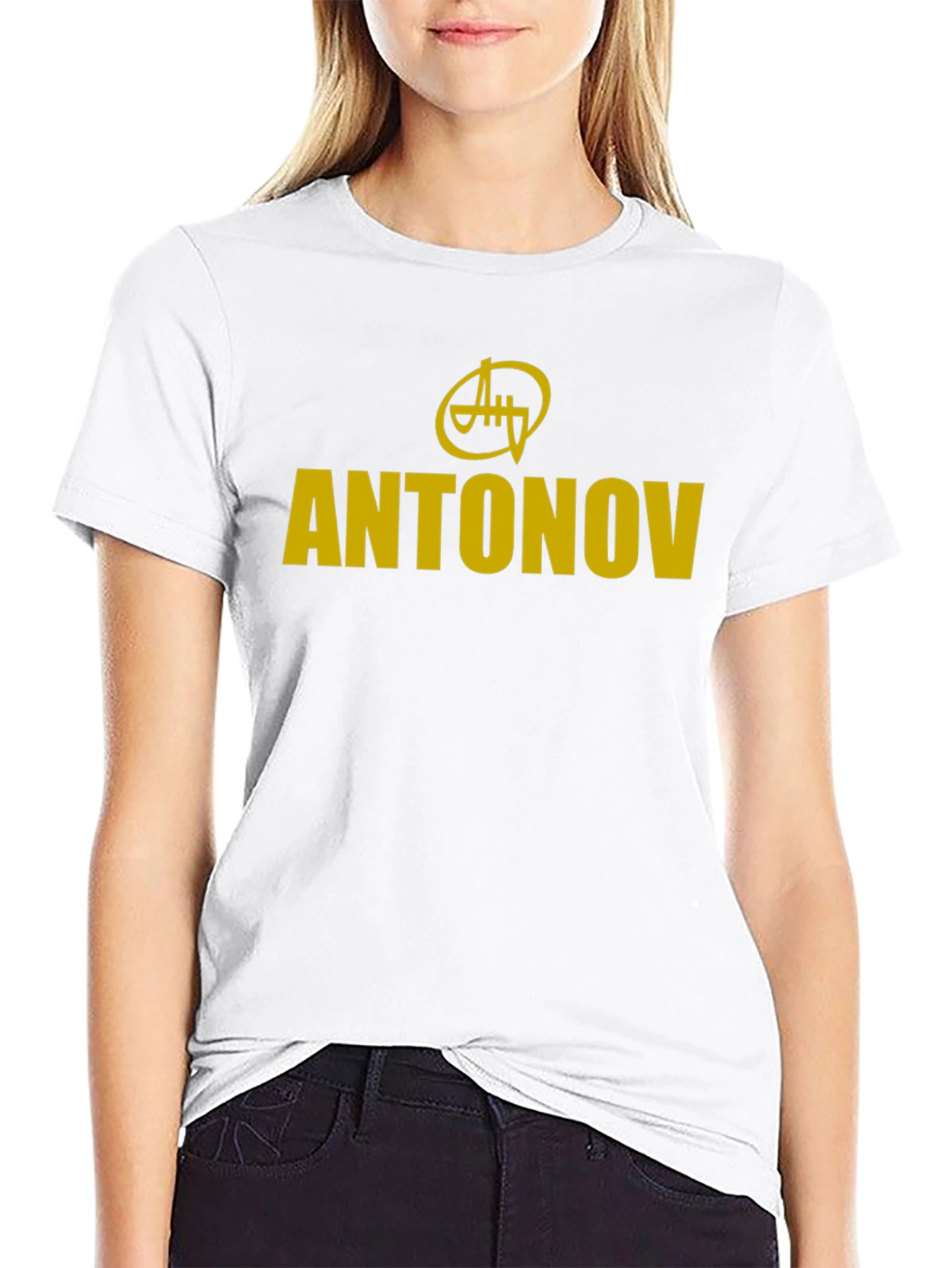 Antonov Graphic Tee - Black Crew Neck T-Shirt