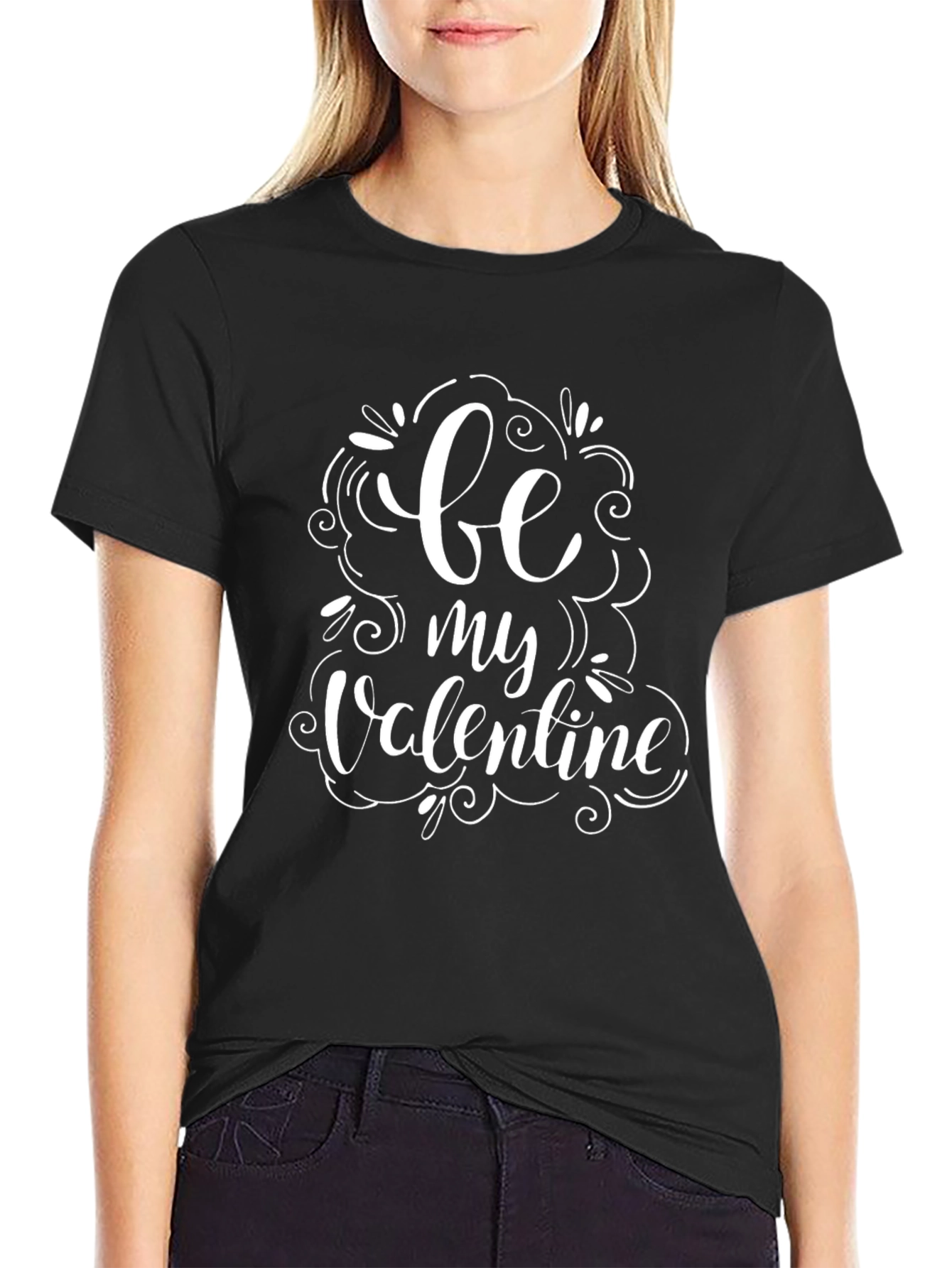 Be My Valentine Graphic Tee - Black Casual Shirt