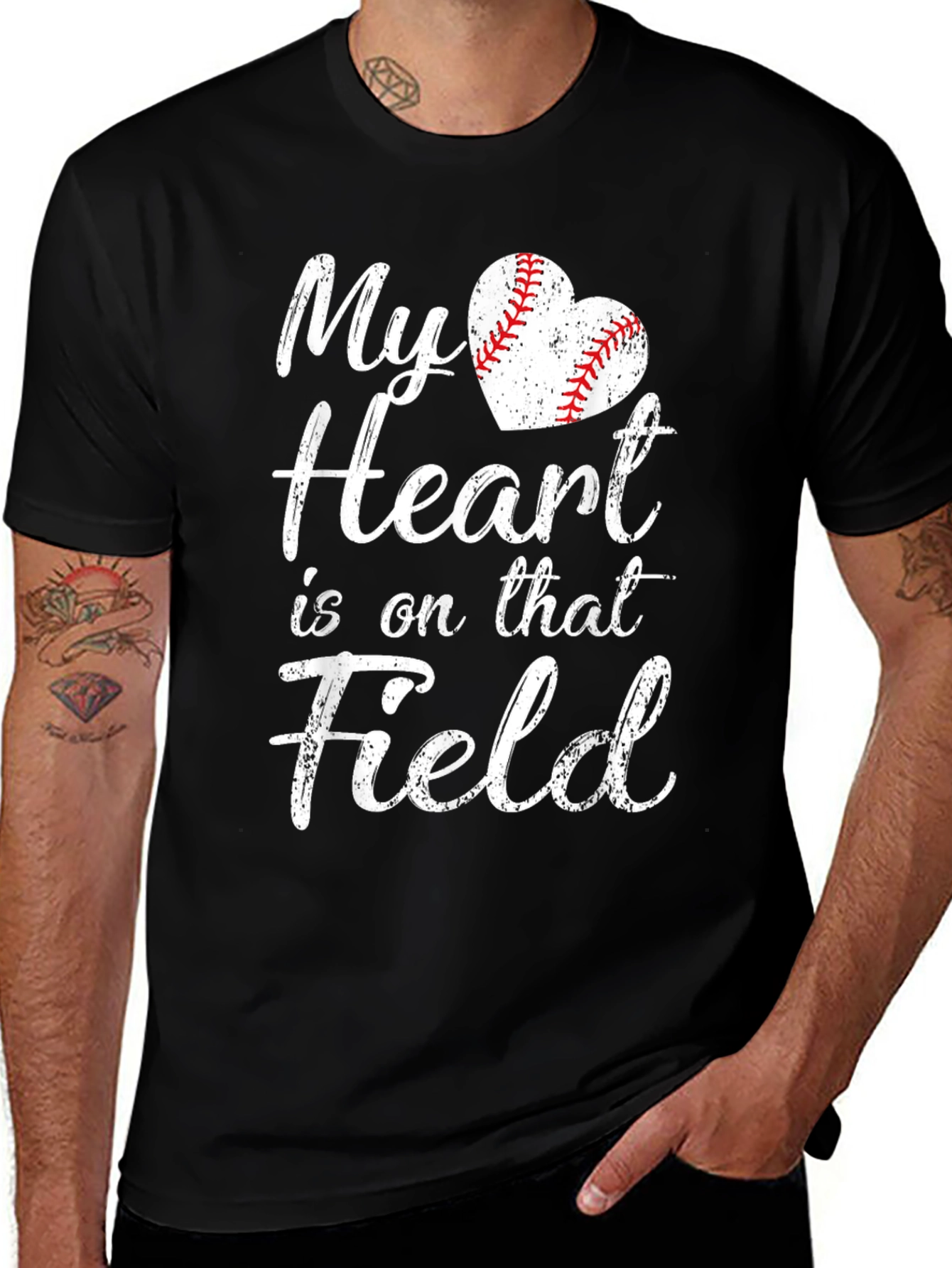 My Heart is on that Field Baseball T-Shirt