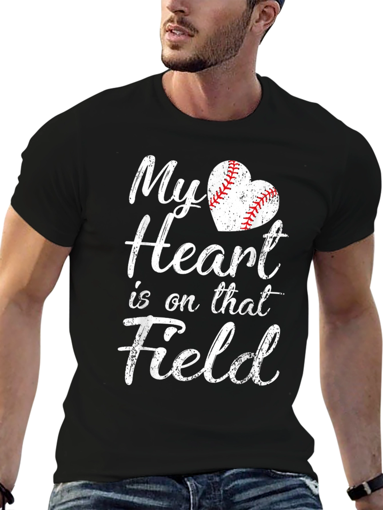My Heart is on that Field Baseball T-Shirt