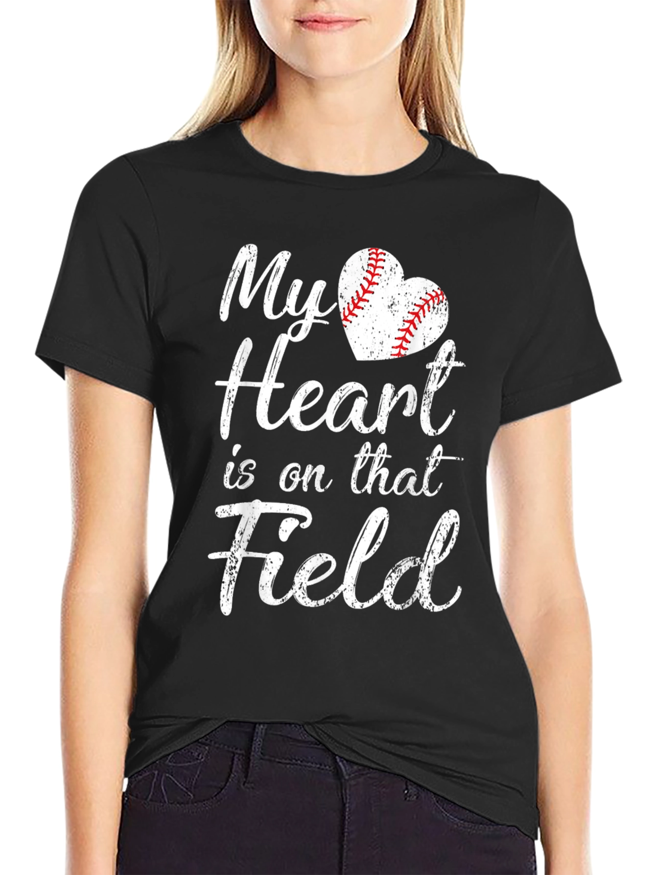 My Heart is on that Field Baseball T-Shirt