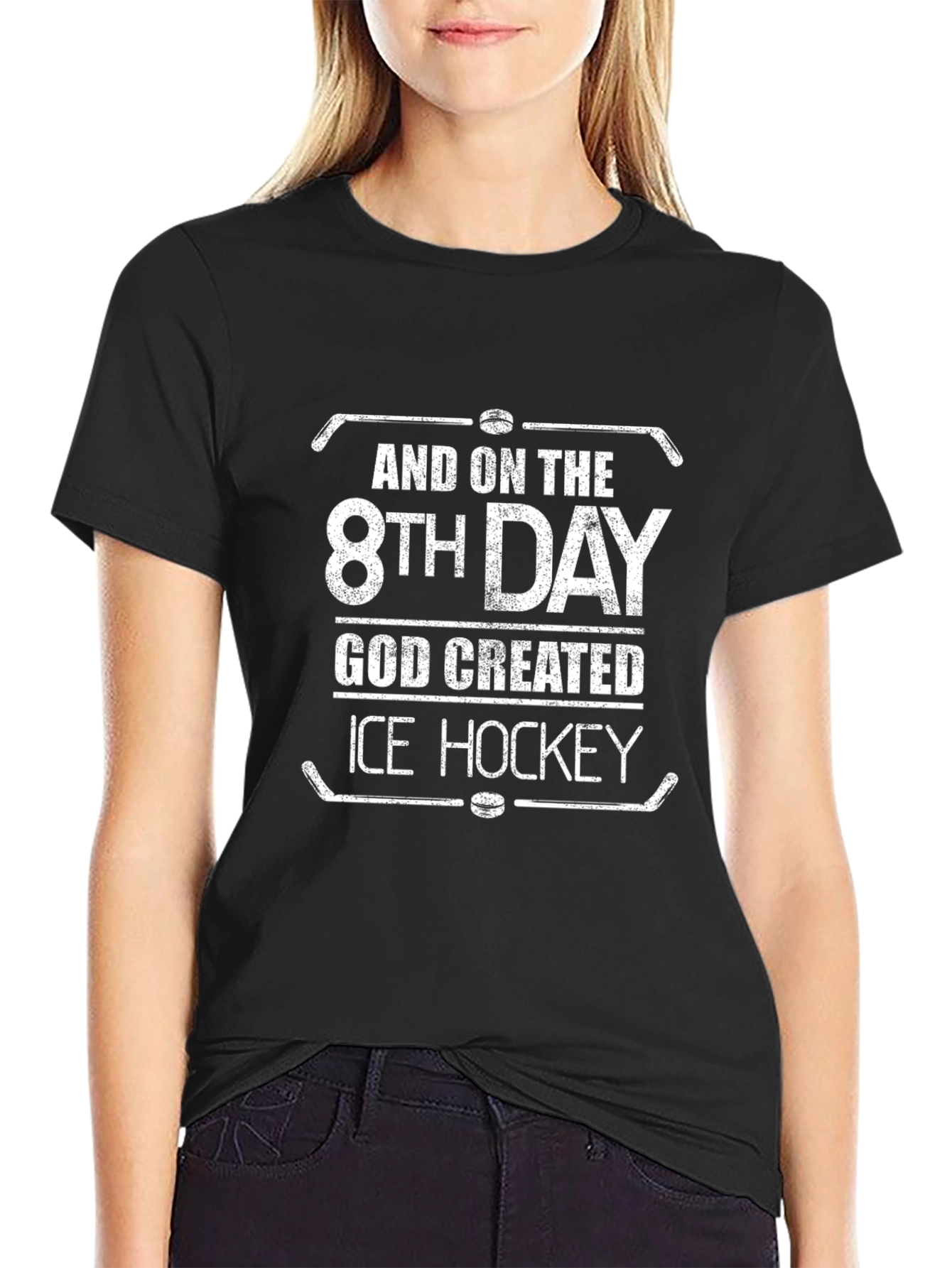 Ice Hockey Fan T-Shirt: And On The 8th Day