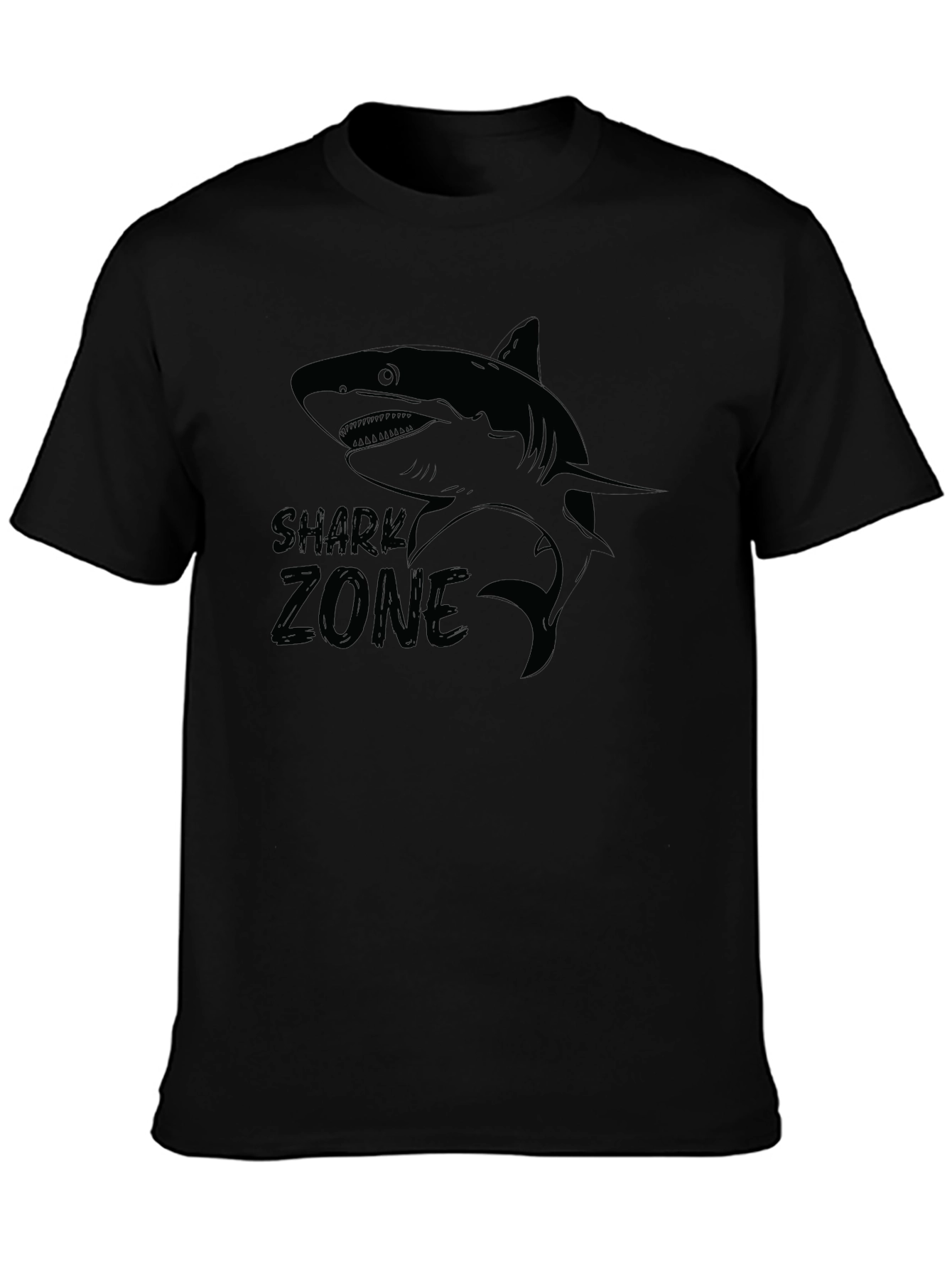 Shark Zone Graphic Tee - Mens Black T-Shirt