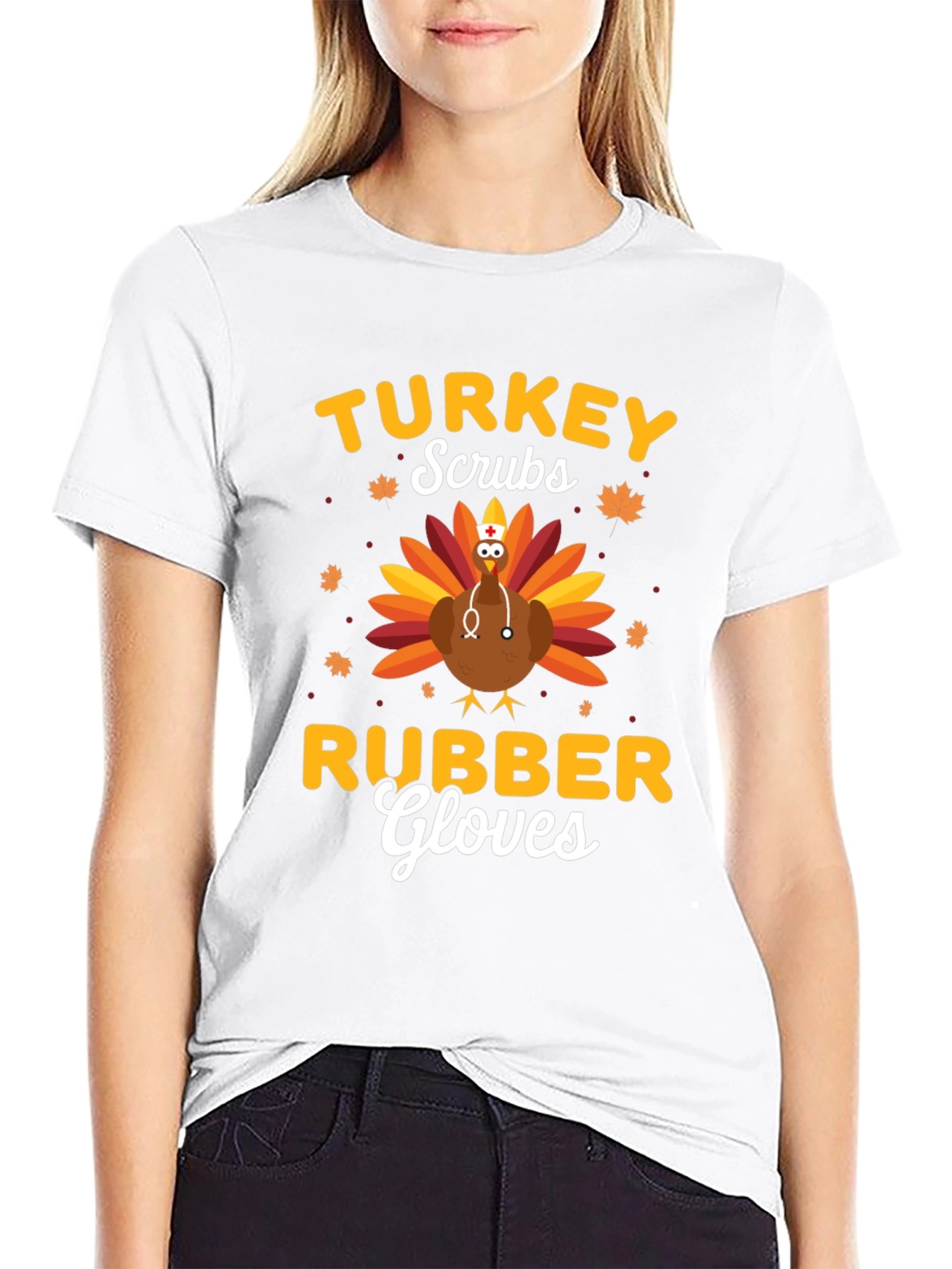 Turkey Scrubs Rubber Gloves Graphic T-Shirt