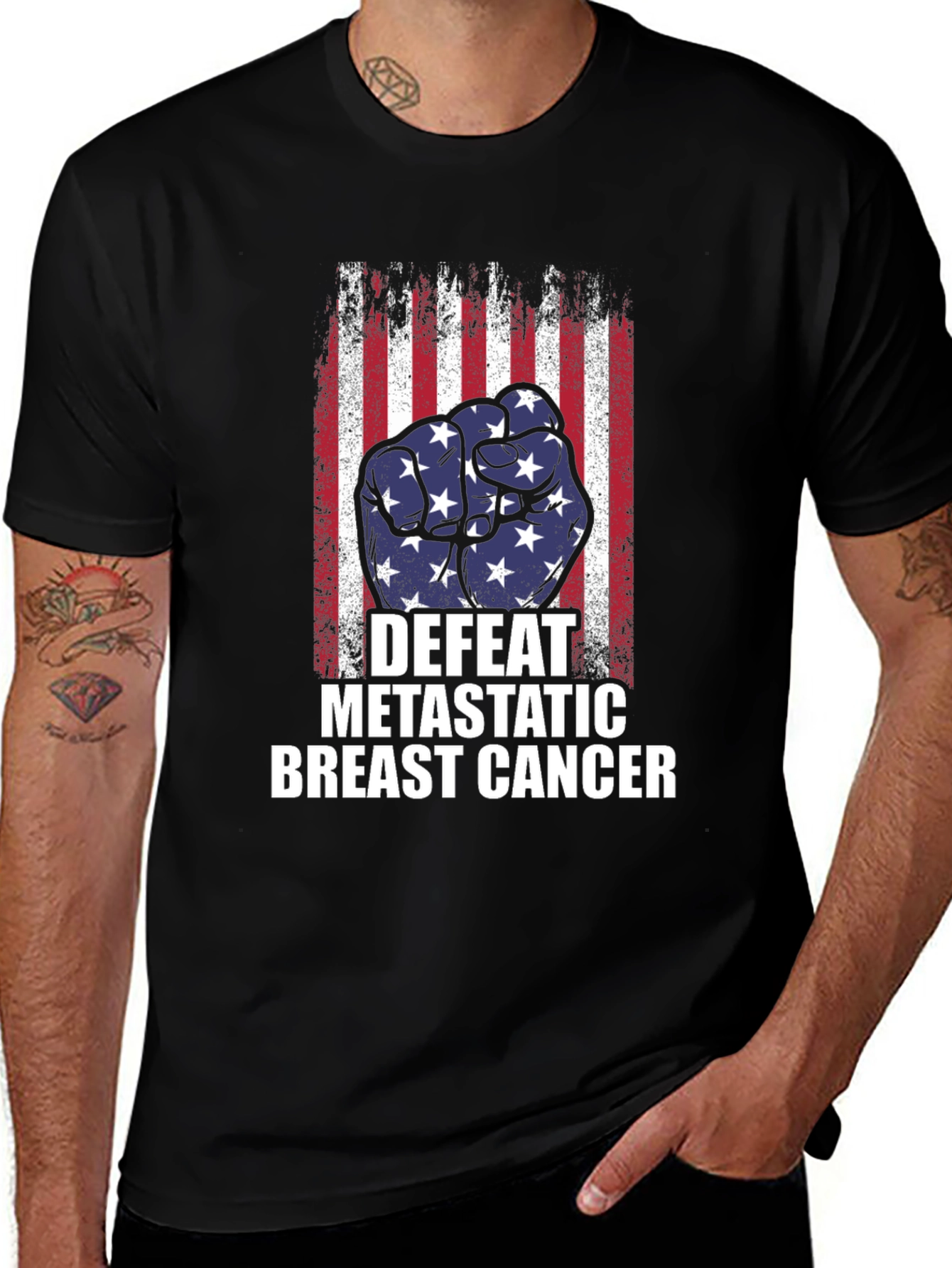 Defeat Metastatic Breast Cancer Graphic T-Shirt
