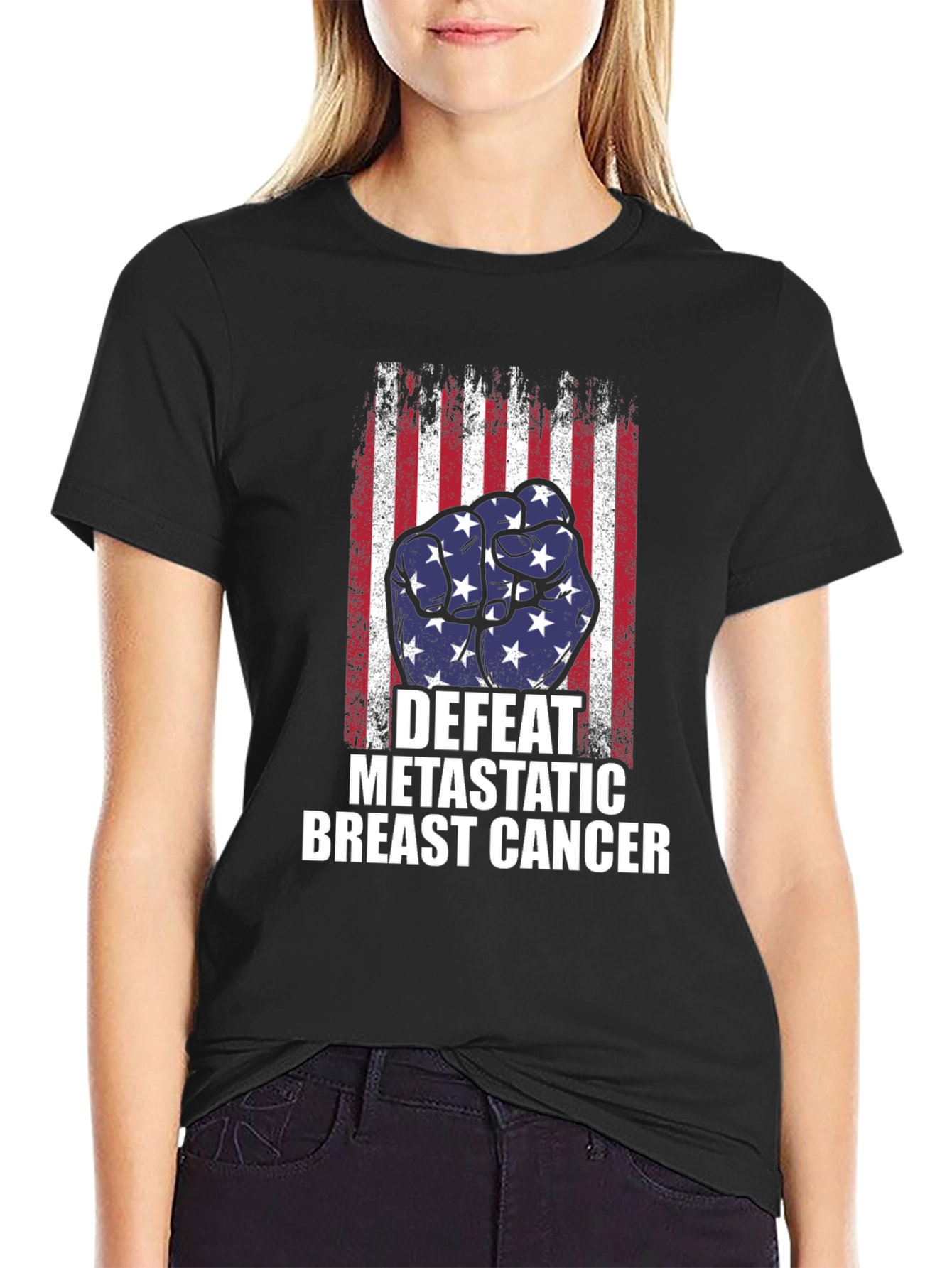 Defeat Metastatic Breast Cancer Graphic T-Shirt
