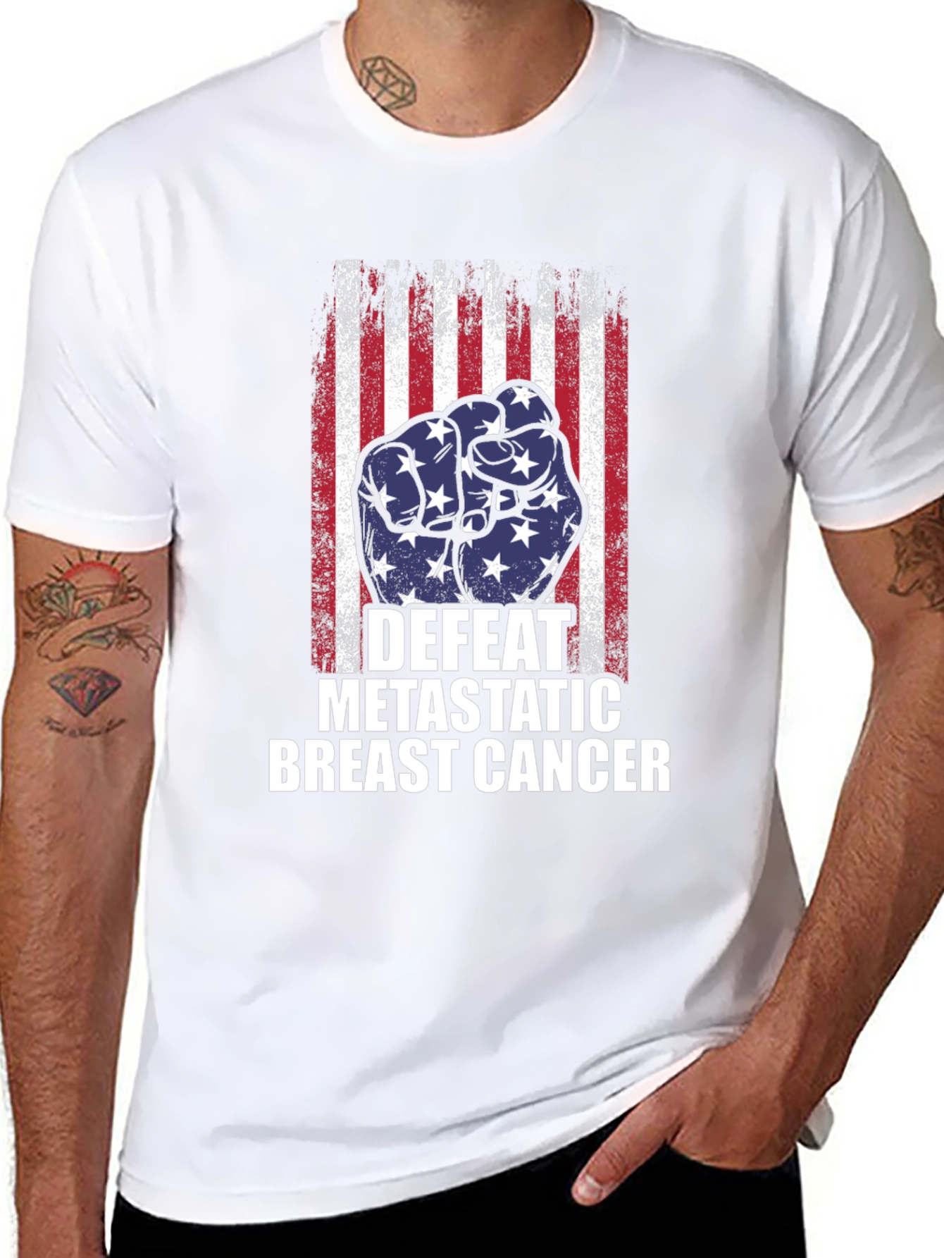Defeat Metastatic Breast Cancer Graphic T-Shirt