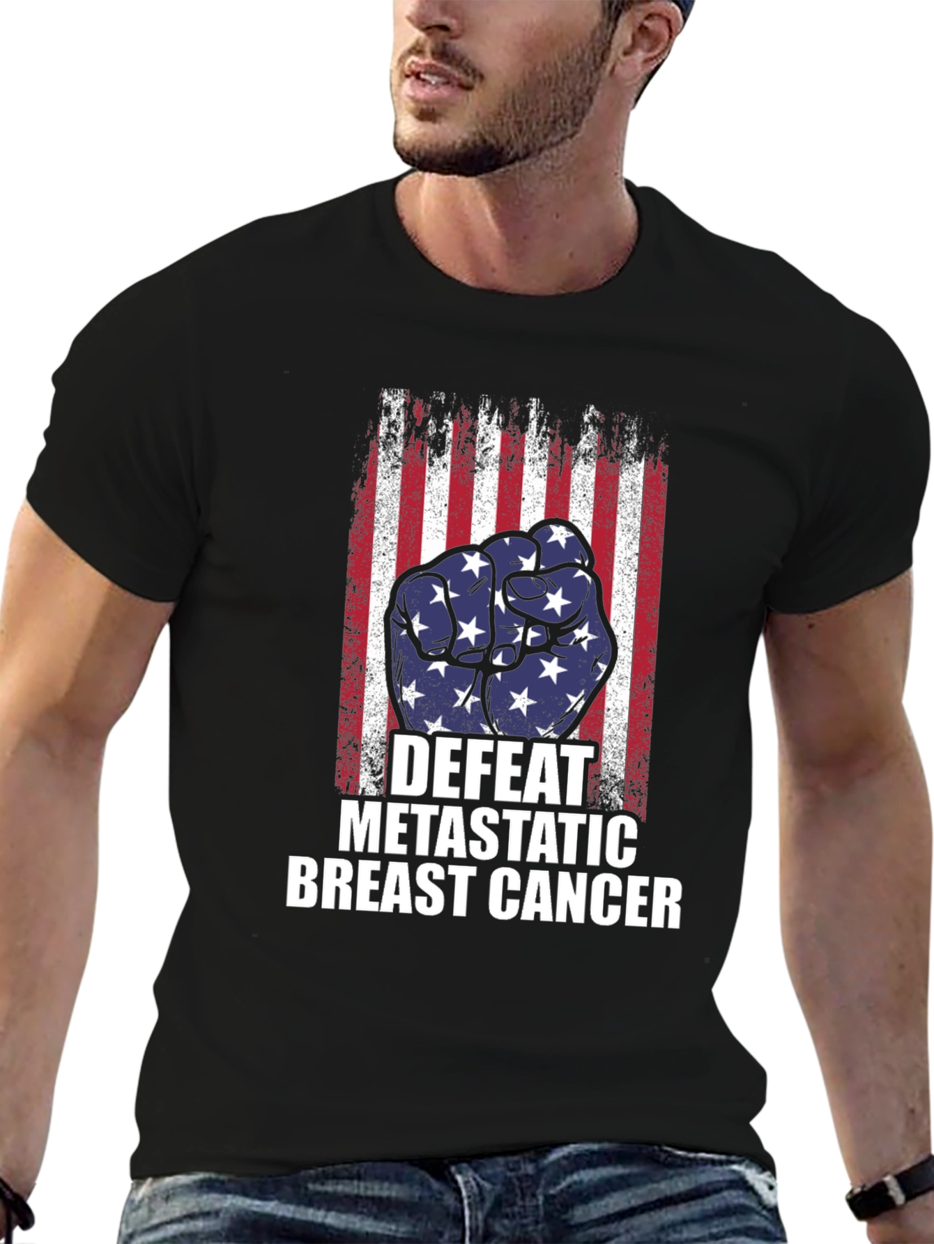Defeat Metastatic Breast Cancer Graphic T-Shirt