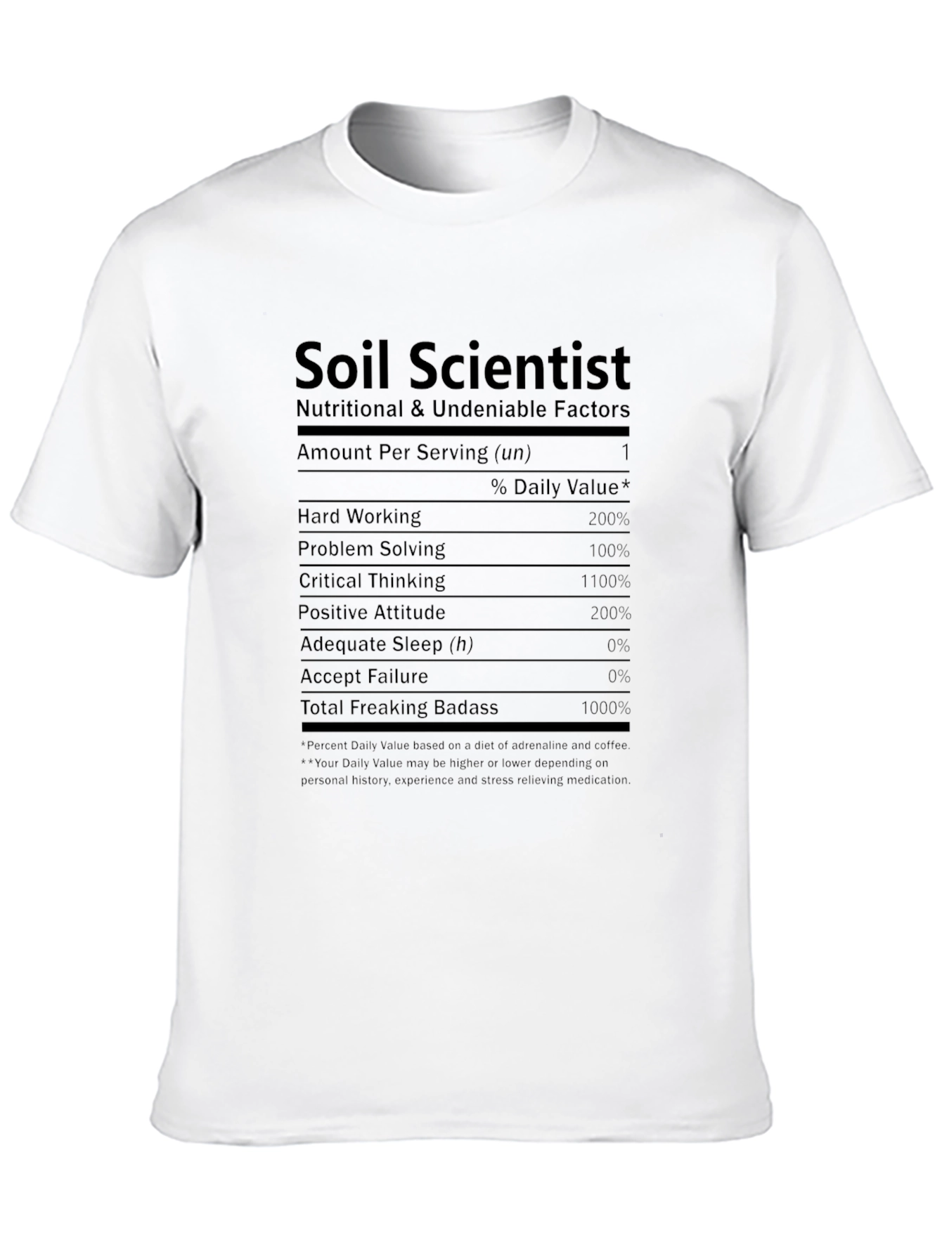 Soil Scientist Nutritional Facts T-Shirt