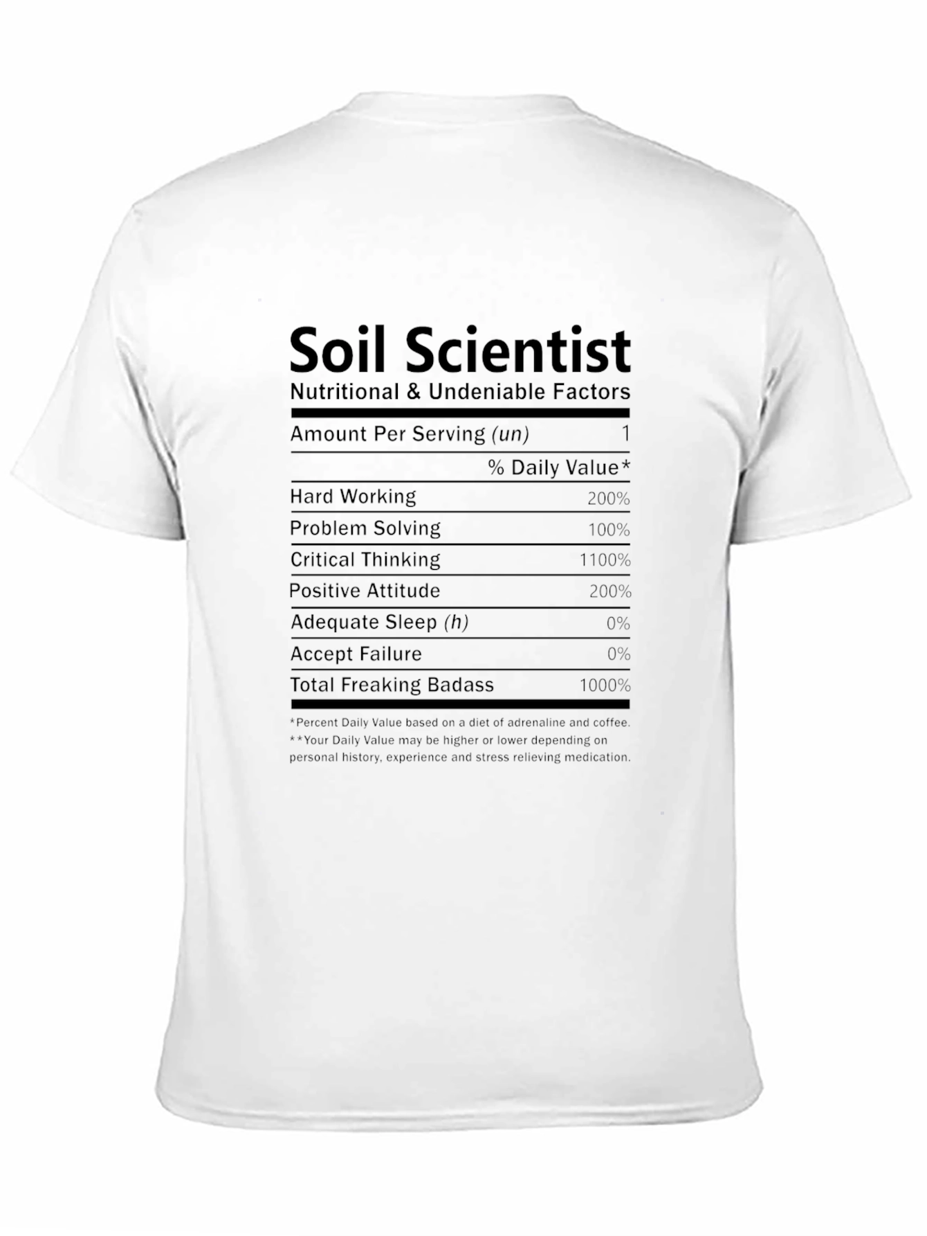 Soil Scientist Nutritional Facts T-Shirt