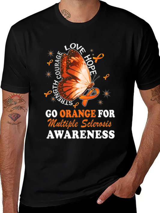 Go Orange MS Awareness Butterfly T-Shirt