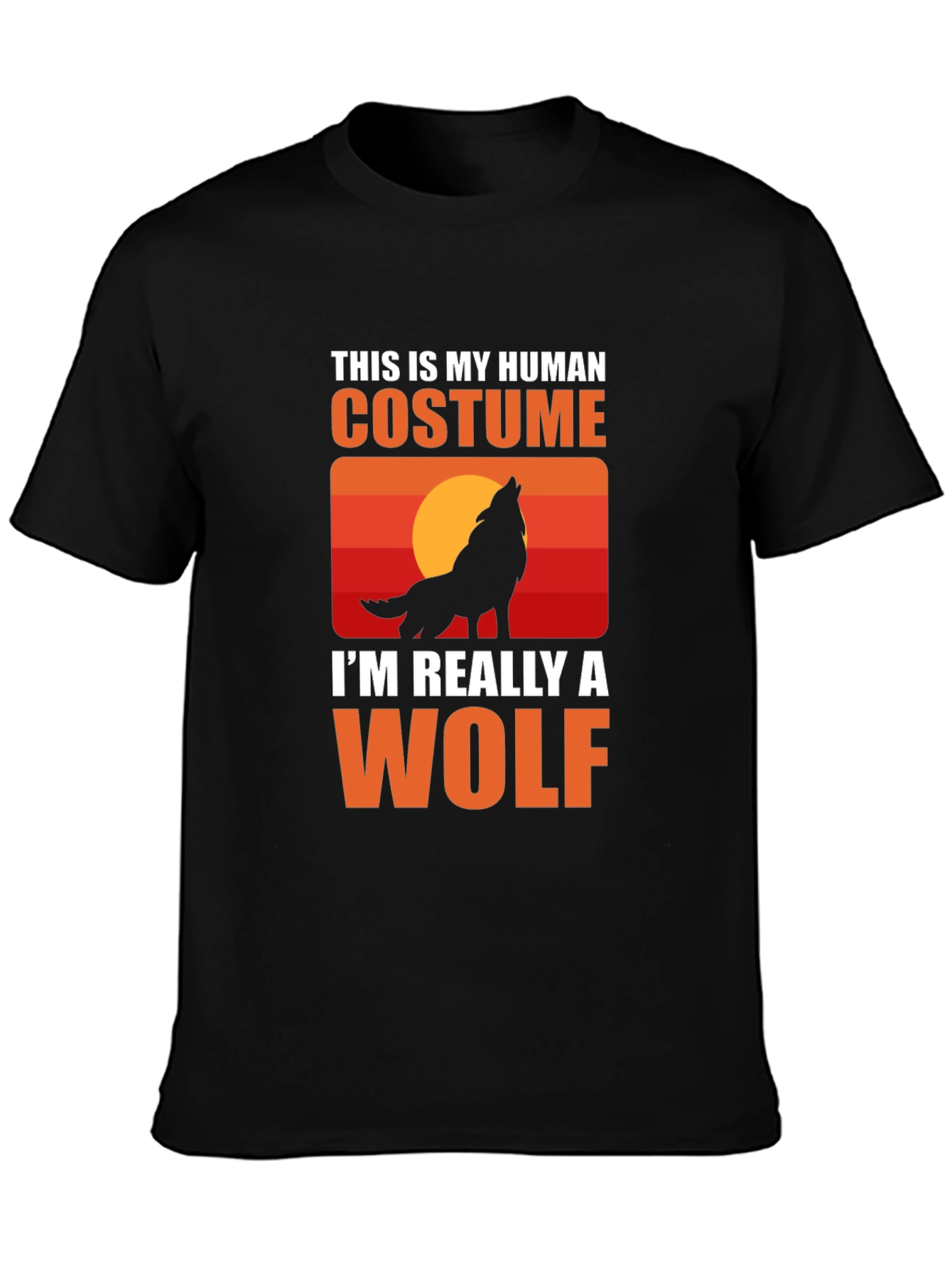 Human Costume Wolf T-Shirt - Halloween Tee