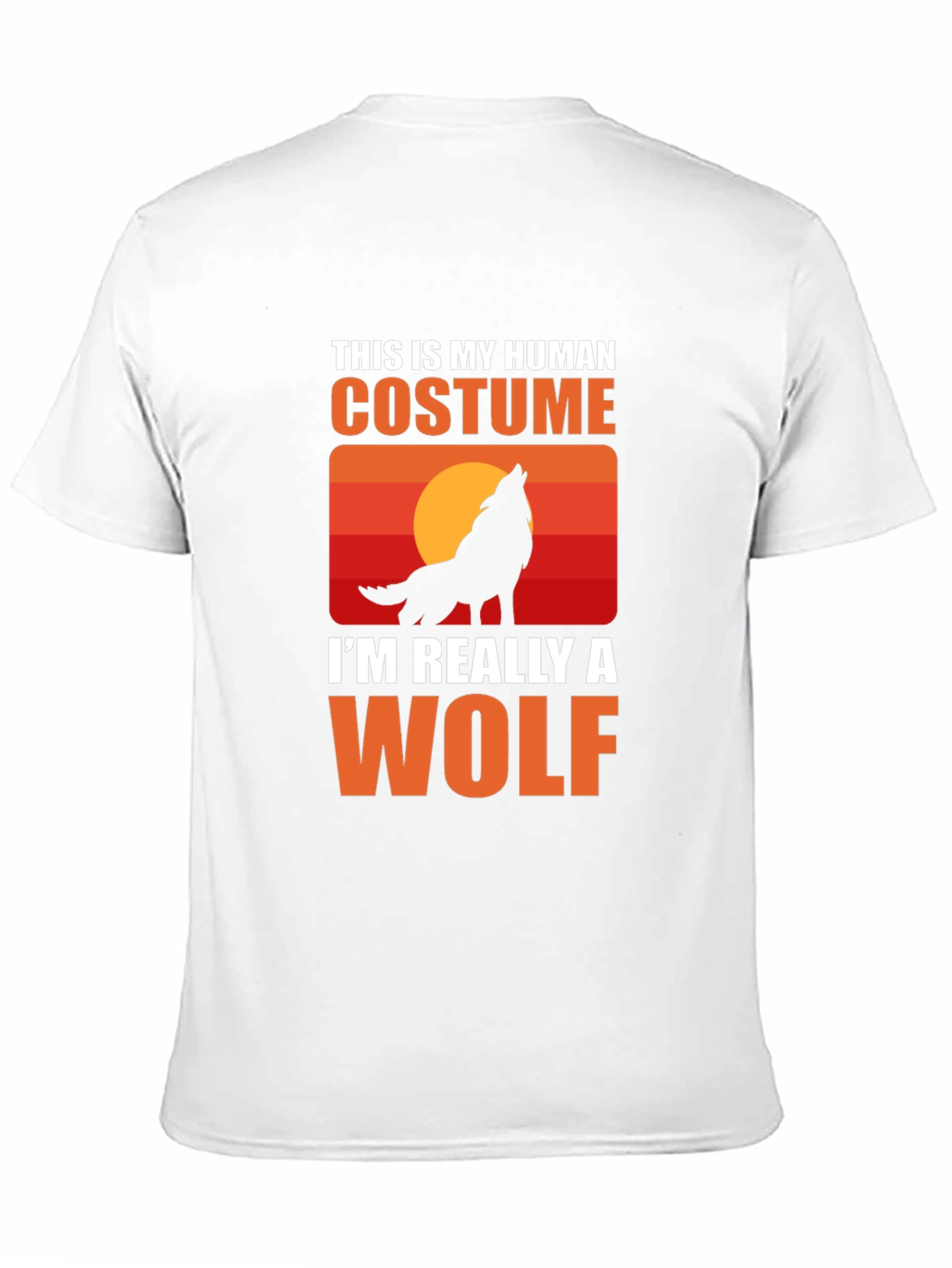 Human Costume Wolf T-Shirt - Halloween Tee