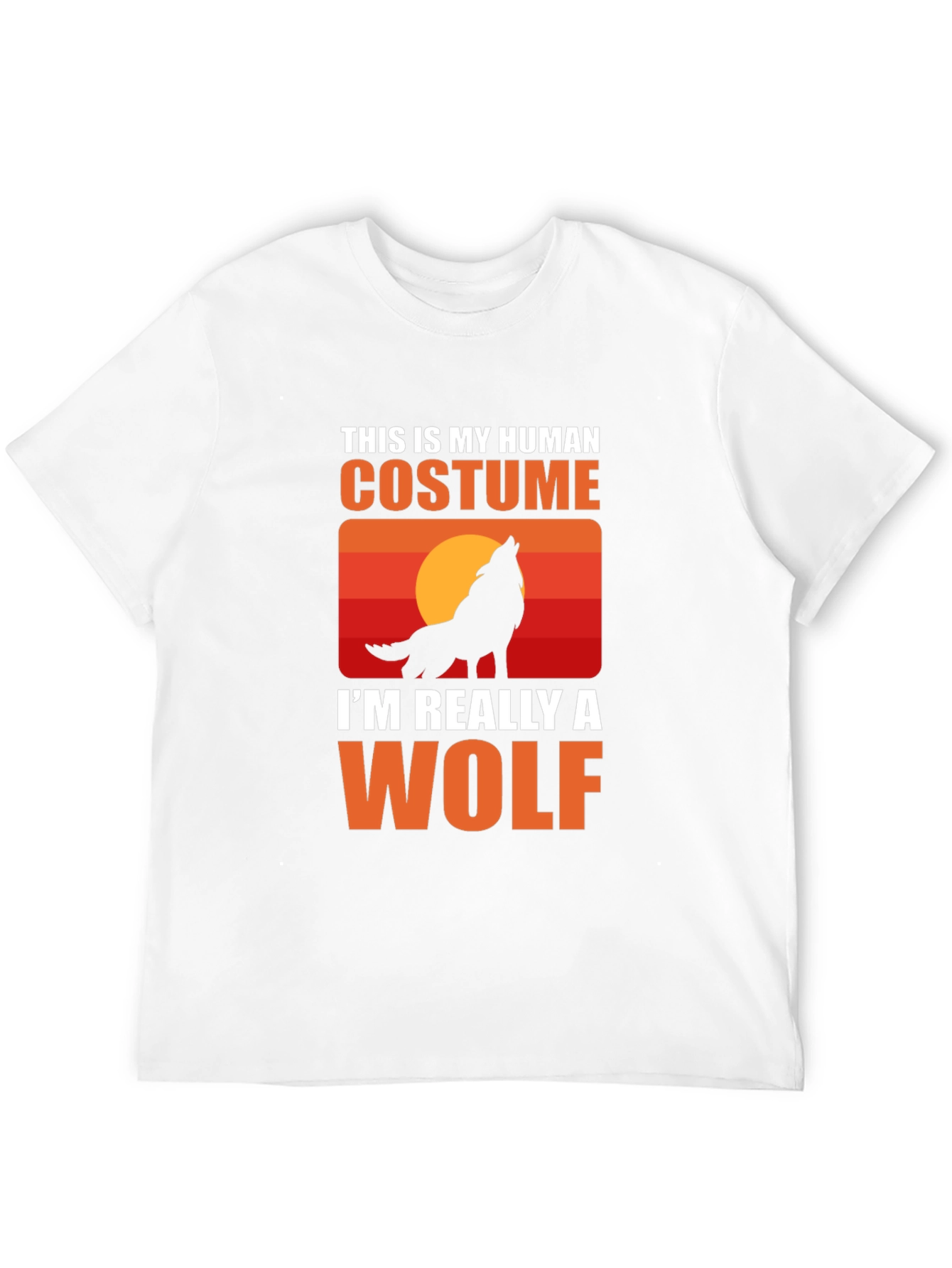 Human Costume Wolf T-Shirt - Halloween Tee