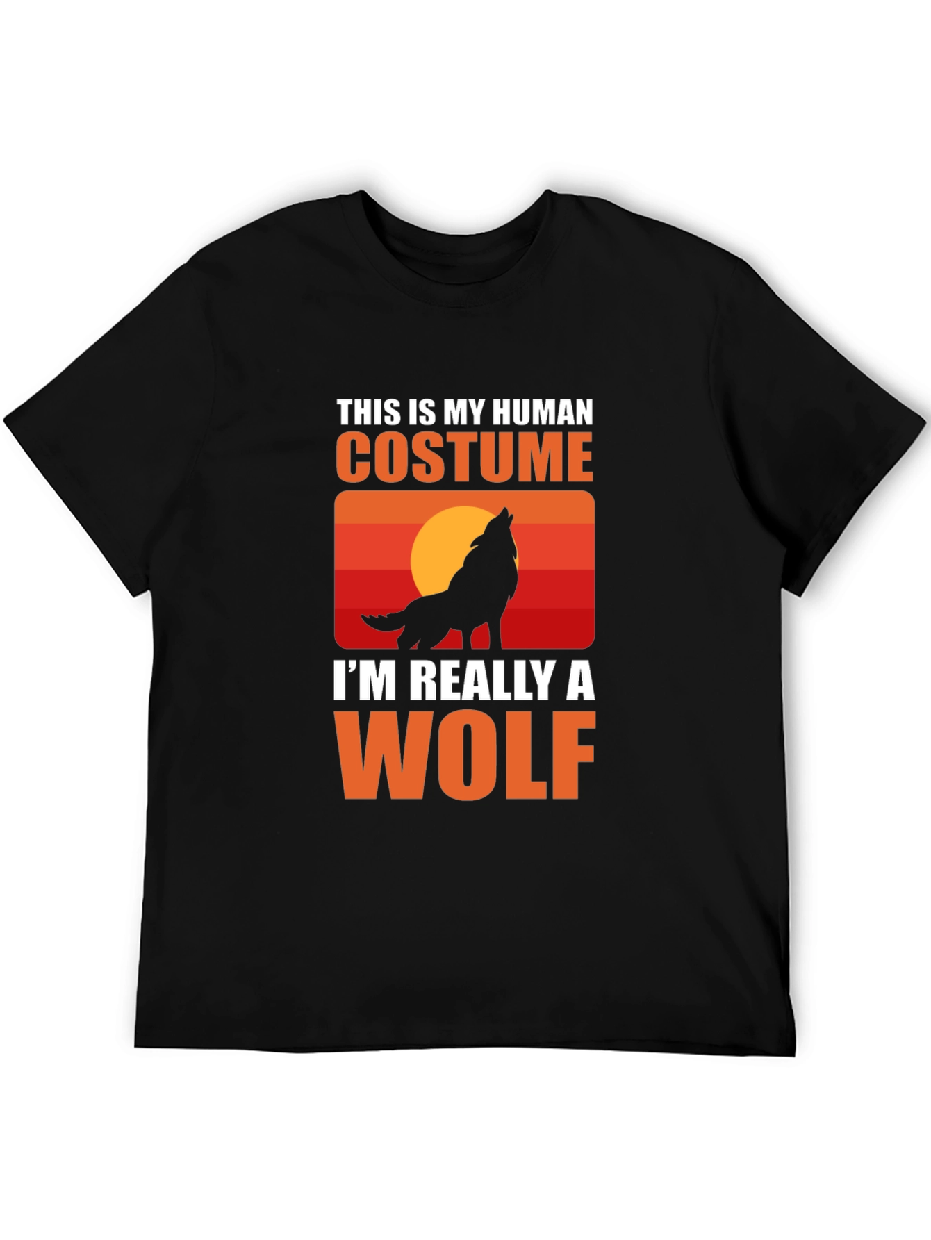 Human Costume Wolf T-Shirt - Halloween Tee