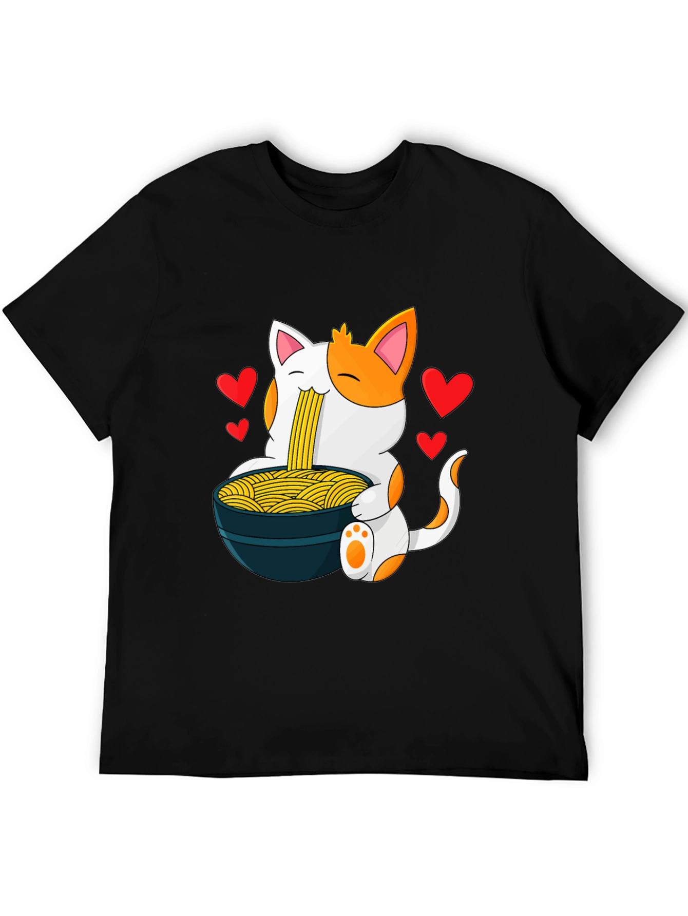 Cat Ramen T-Shirt - Anime Noodle Lover Tee