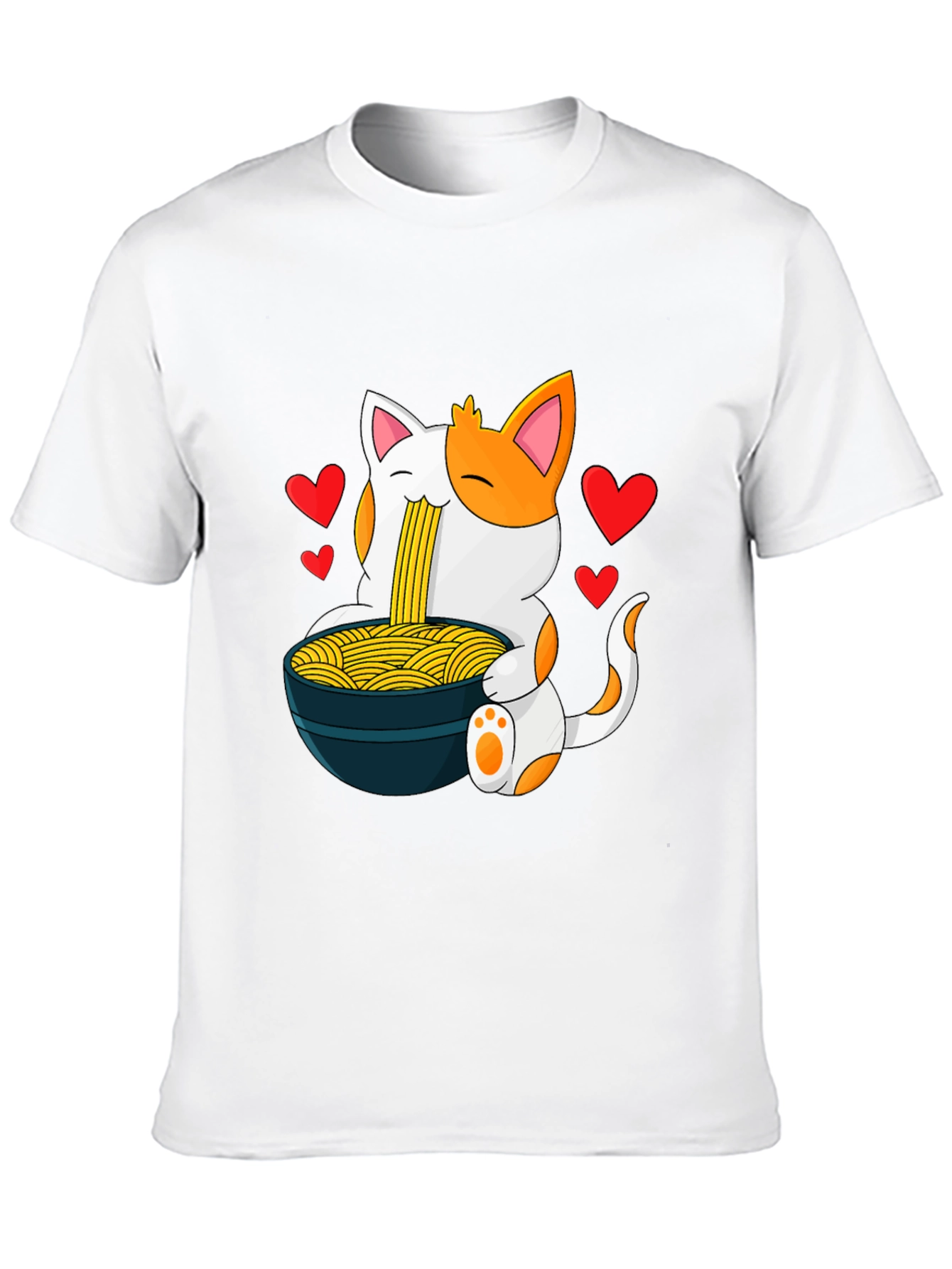 Cat Ramen T-Shirt - Anime Noodle Lover Tee