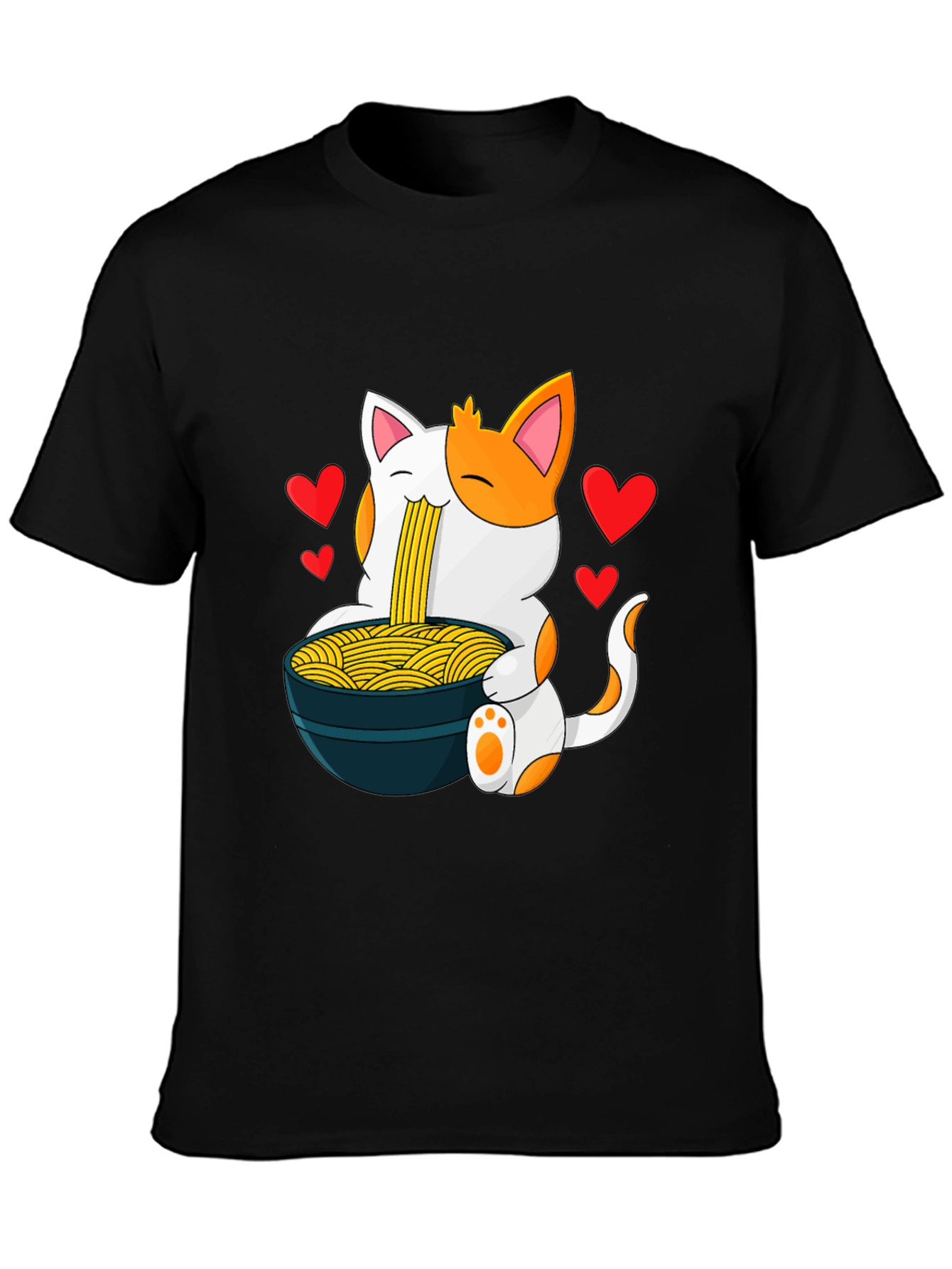 Cat Ramen T-Shirt - Anime Noodle Lover Tee