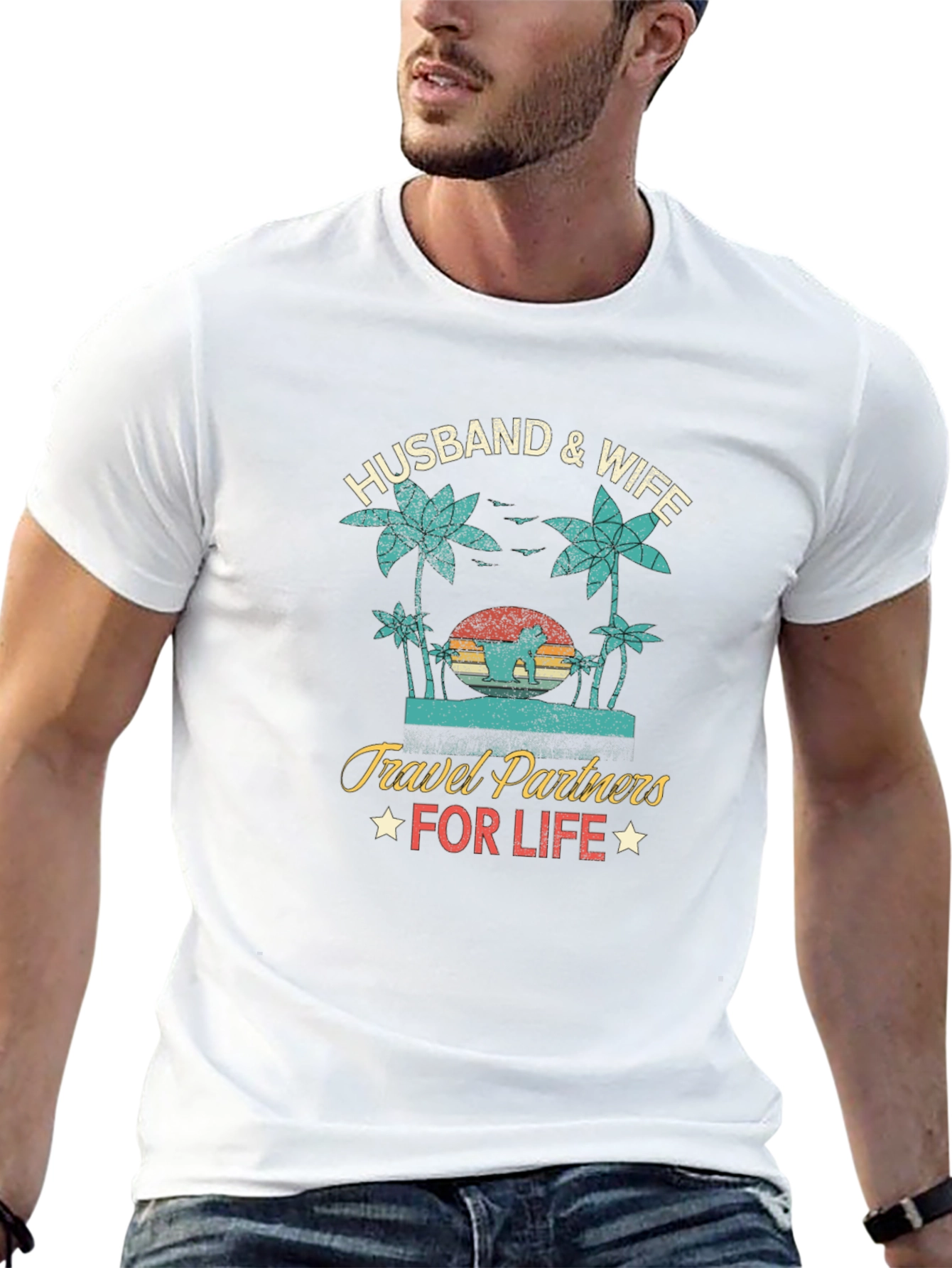 Husband & Wife Travel Partners Graphic Tee