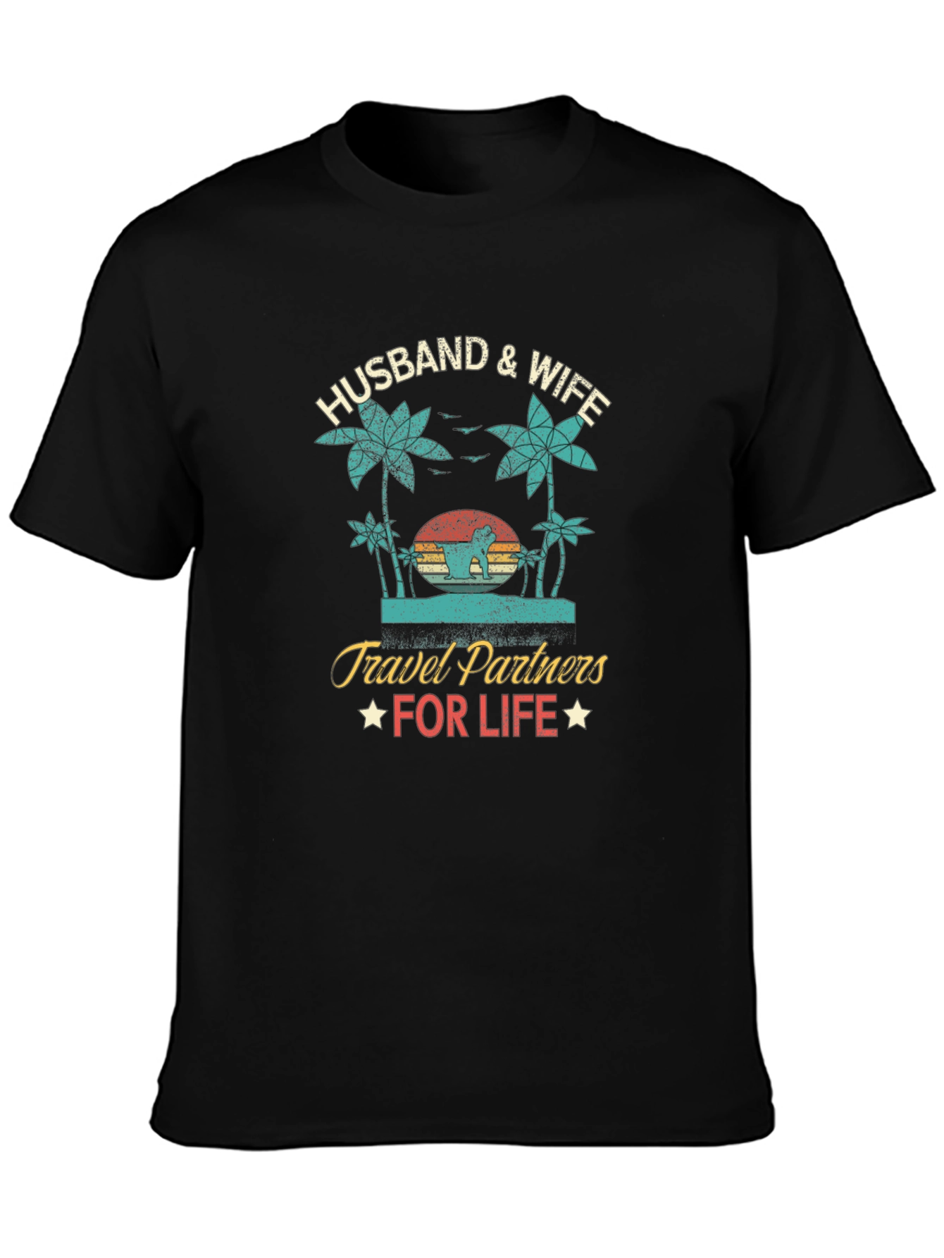 Husband & Wife Travel Partners Graphic Tee